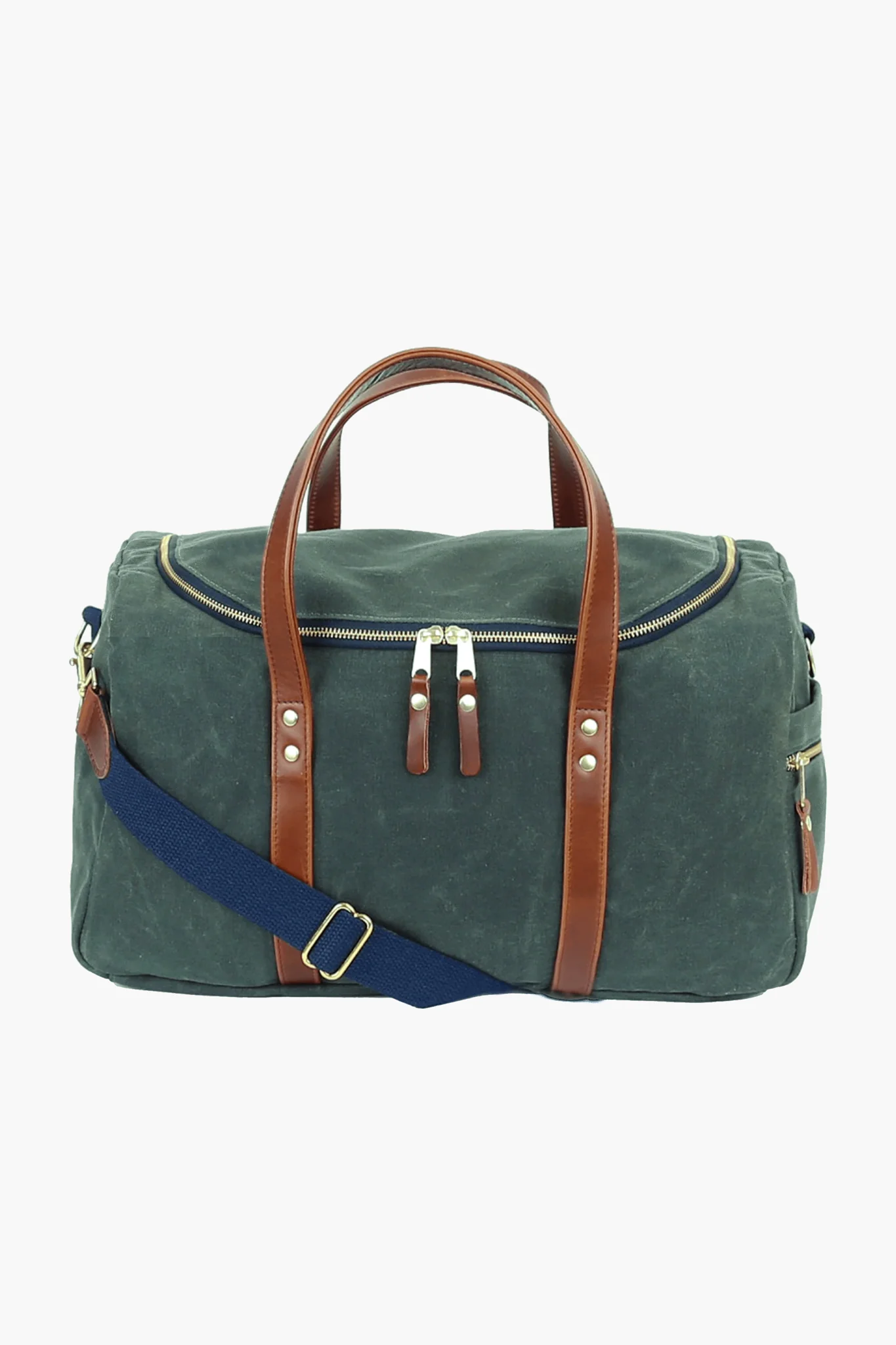 Hunter Green Waxed Canvas Heritage Commuter Duffel - Image 4