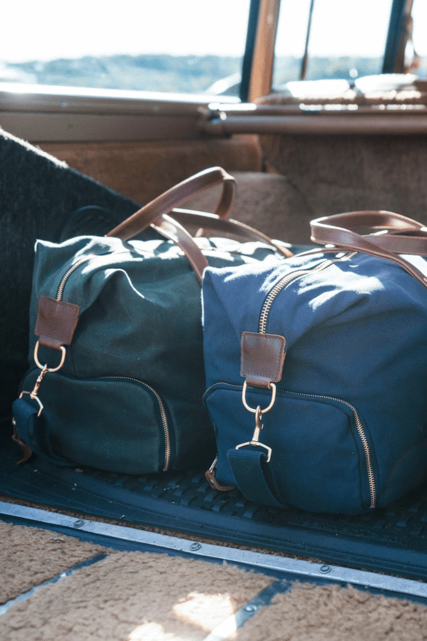 Hunter Green Waxed Canvas Heritage Weekender Duffel - Image 5