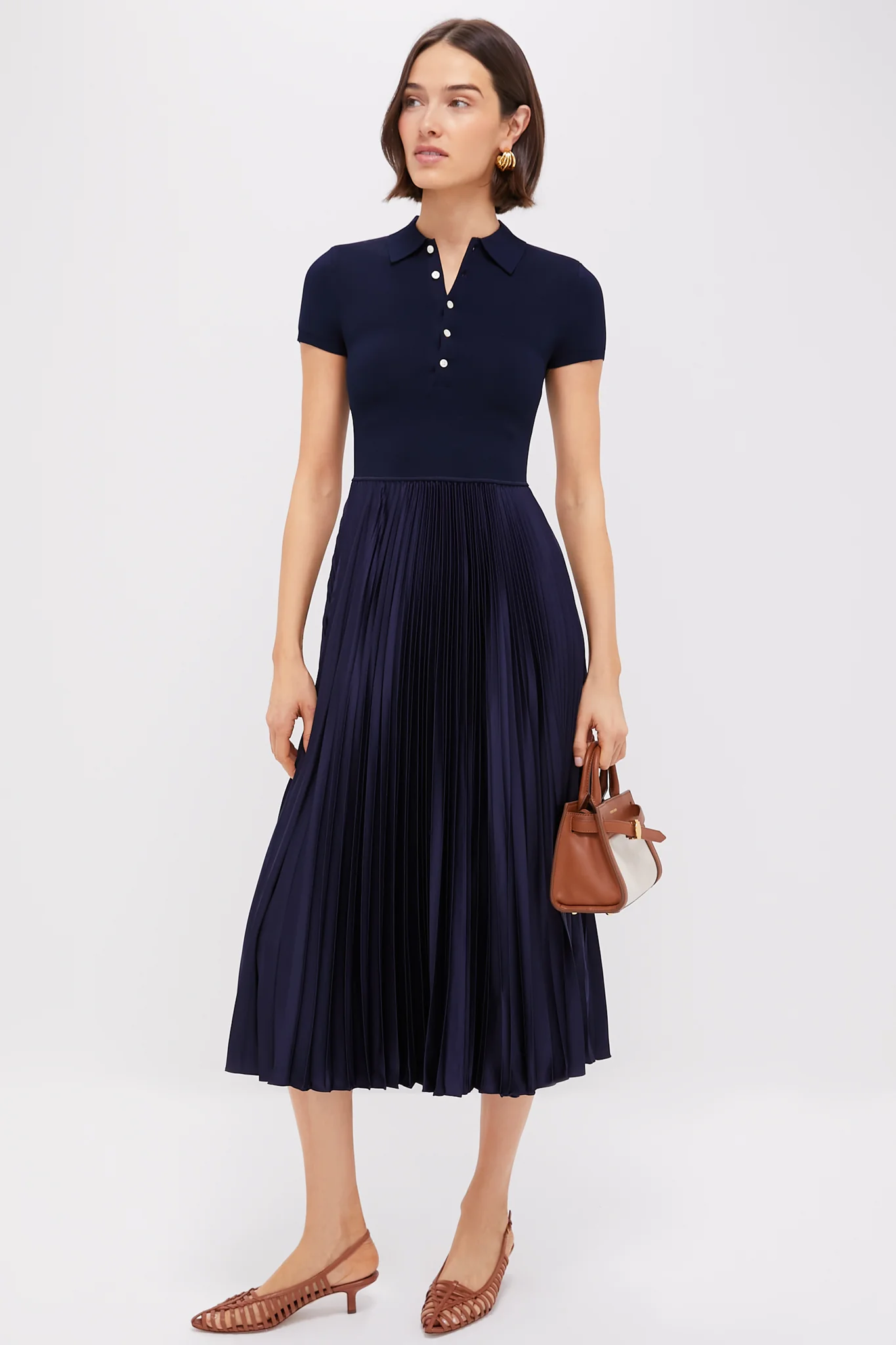 Hunter Navy Short Sleeve Day Dress - Image 2