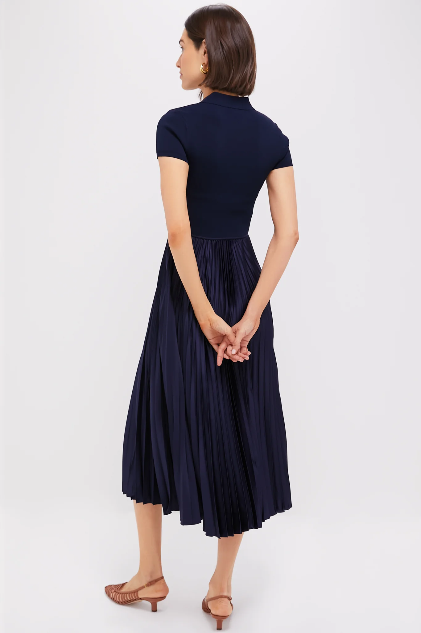 Hunter Navy Short Sleeve Day Dress - Image 4