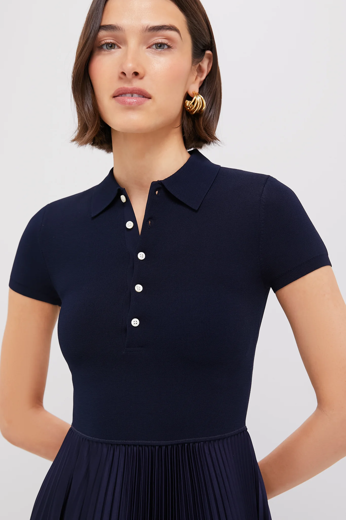 Hunter Navy Short Sleeve Day Dress - Image 5