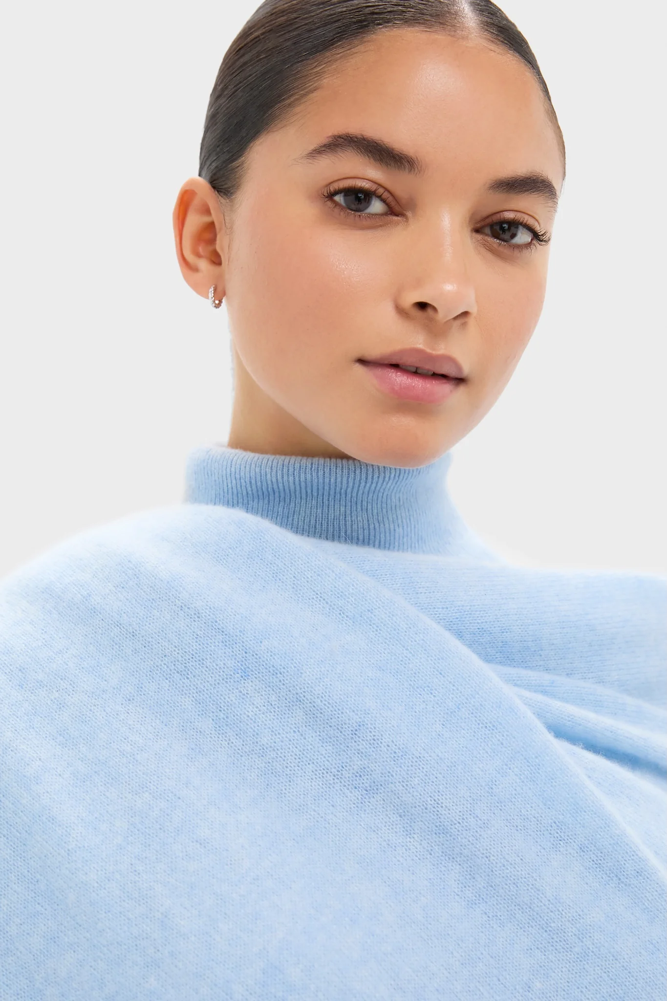 Ice Blue Cashmere Blanket Scarf - Image 4