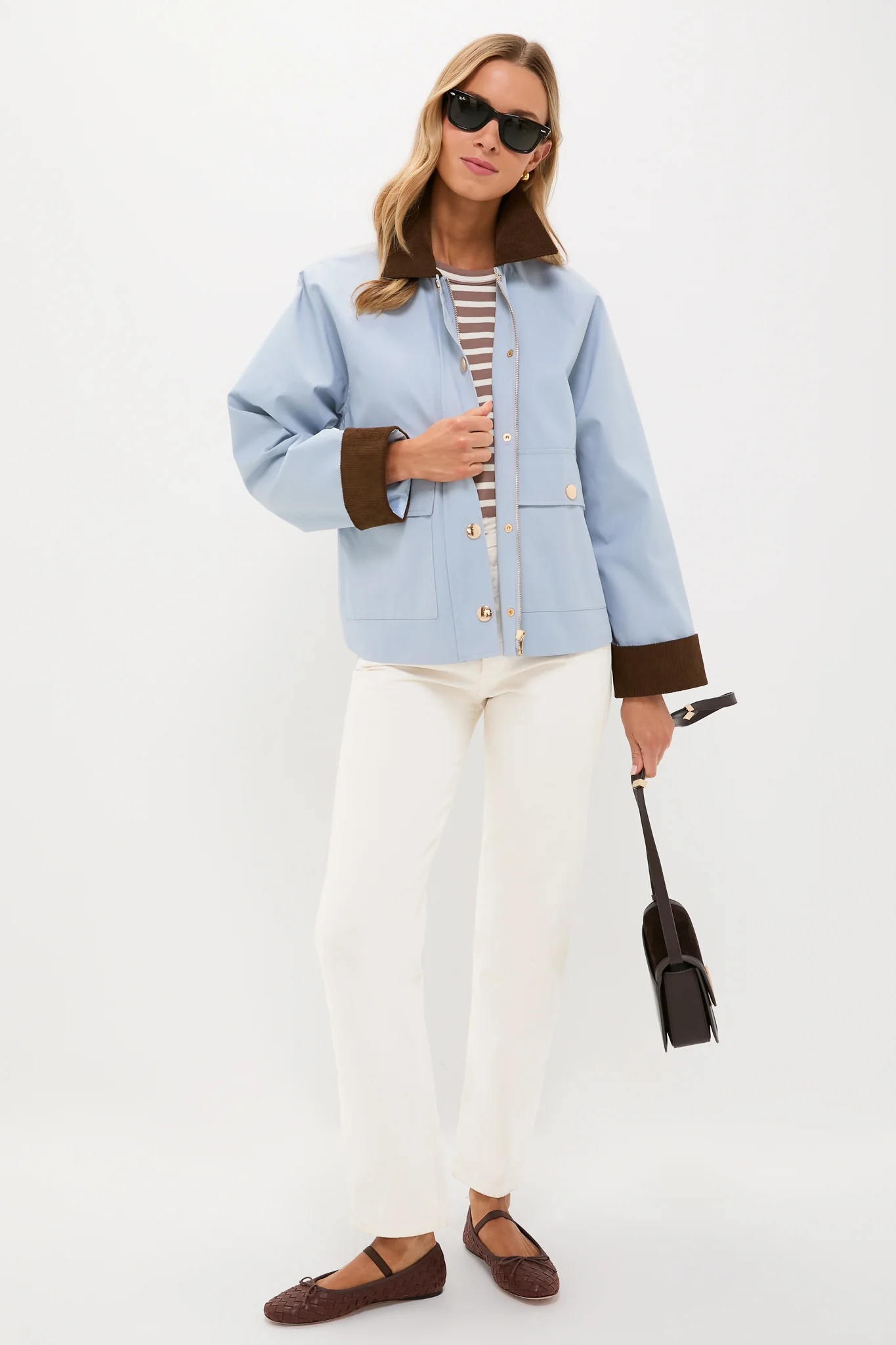 Ice Blue & Chocolate Liam Chore Jacket - Image 2