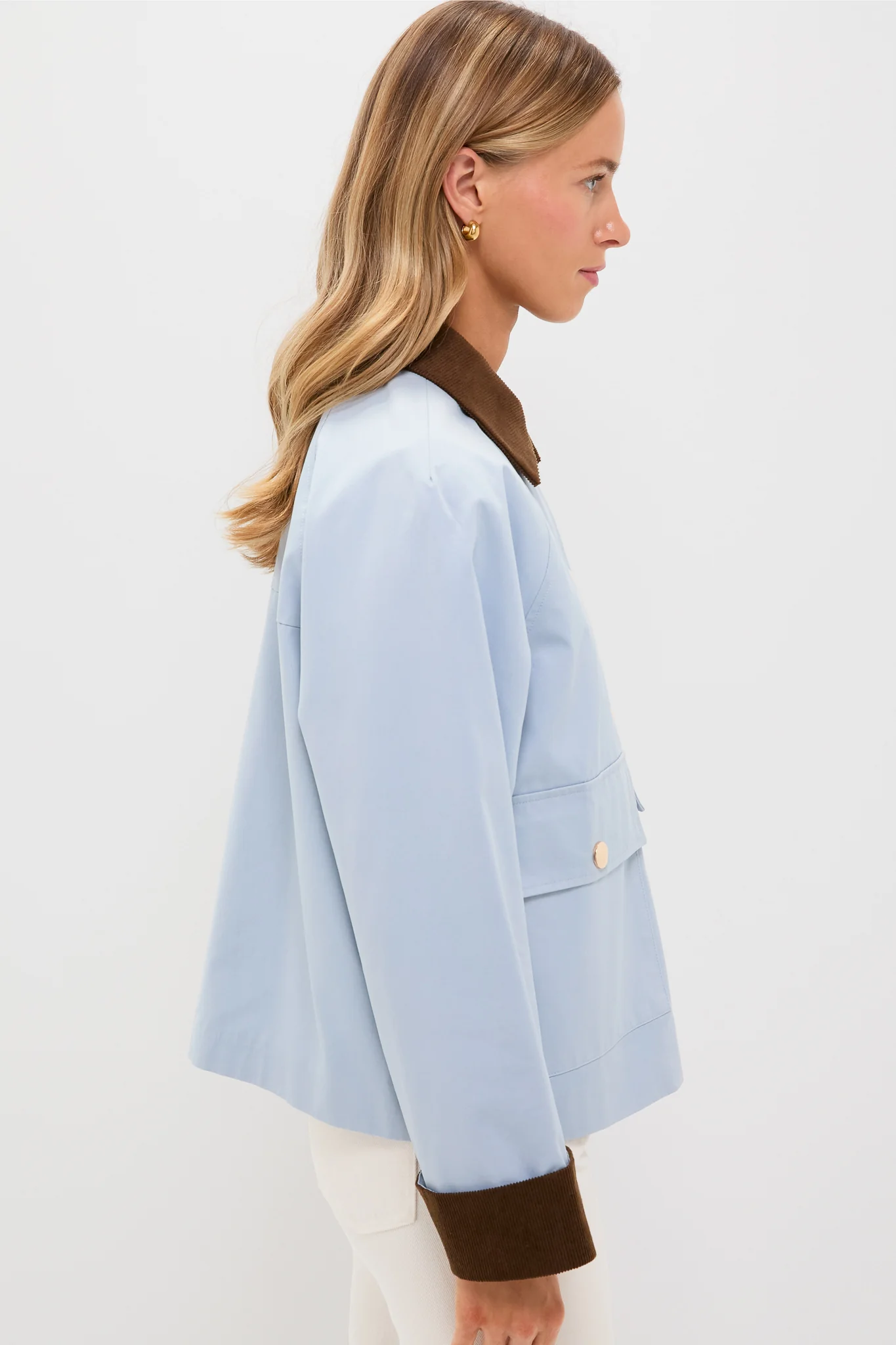 Ice Blue & Chocolate Liam Chore Jacket - Image 3