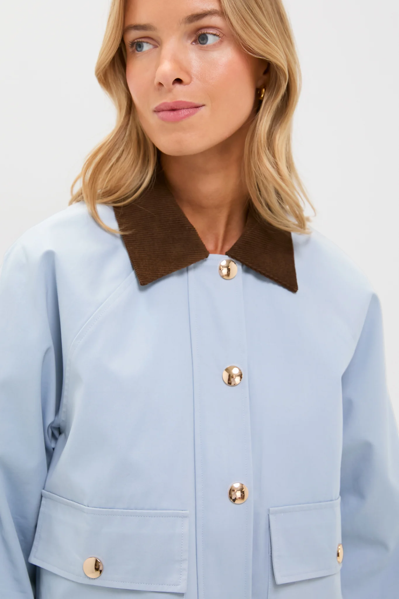 Ice Blue & Chocolate Liam Chore Jacket - Image 5