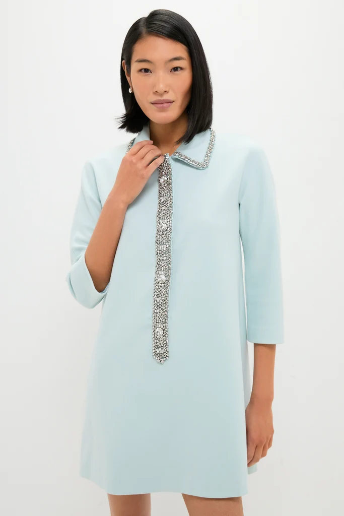 Ice Blue Embellished Nicola Dress