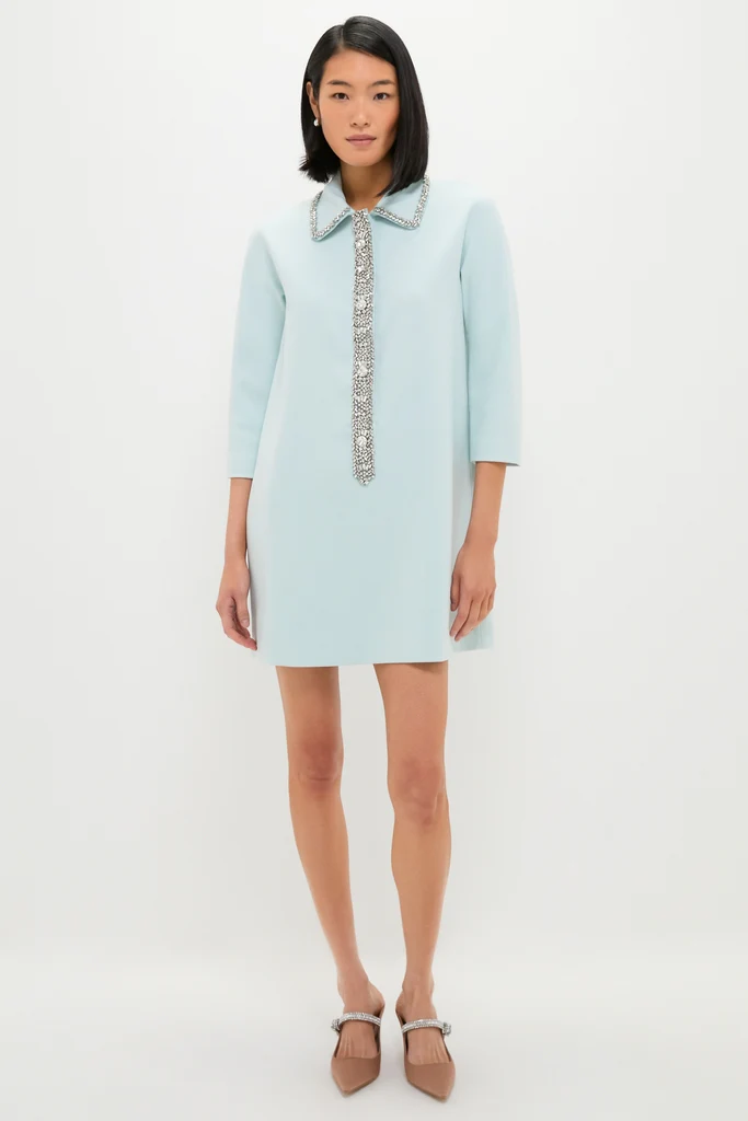 Ice Blue Embellished Nicola Dress - Image 6