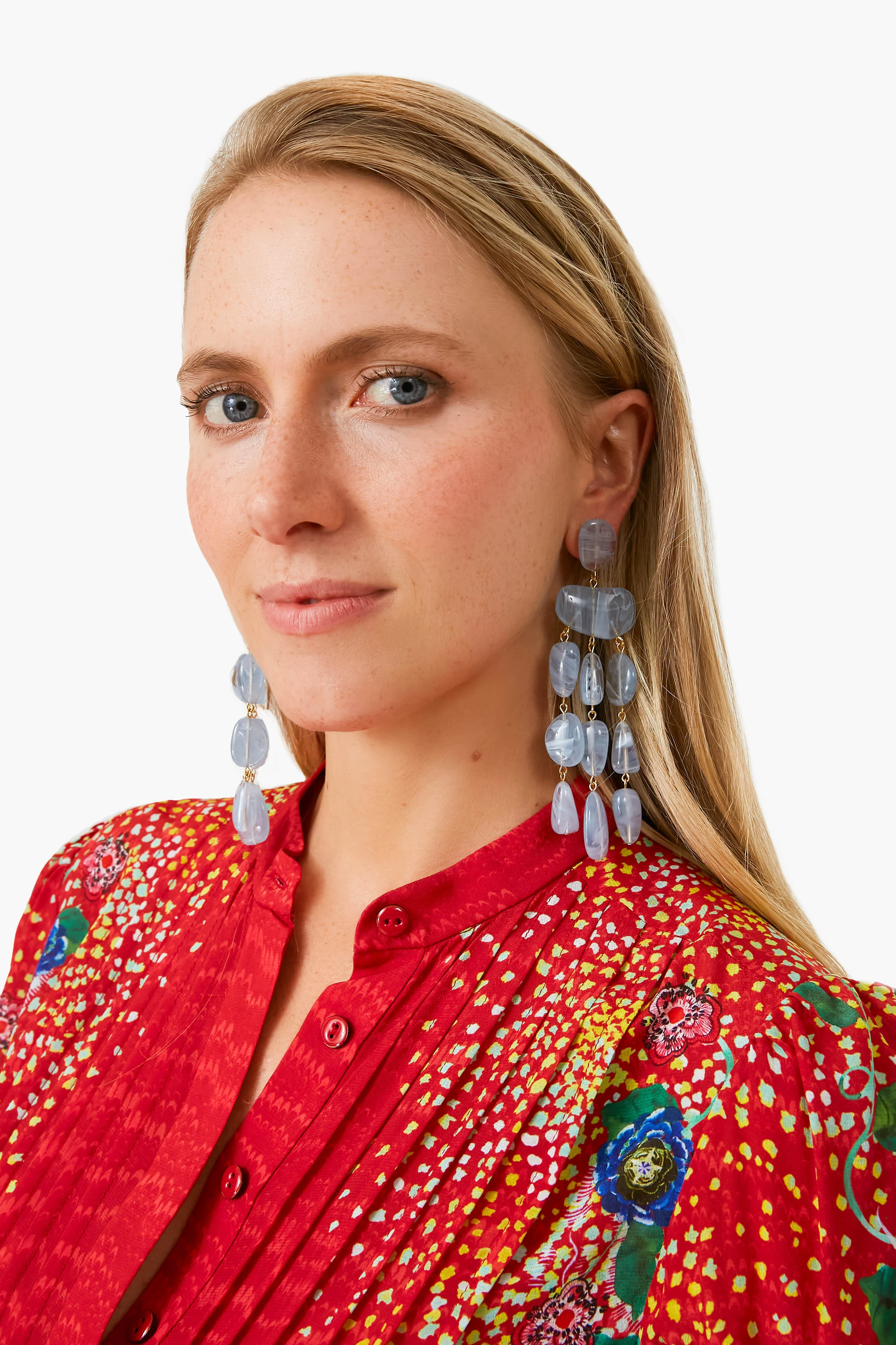 Ice Blue Tallulah Earrings - Image 2