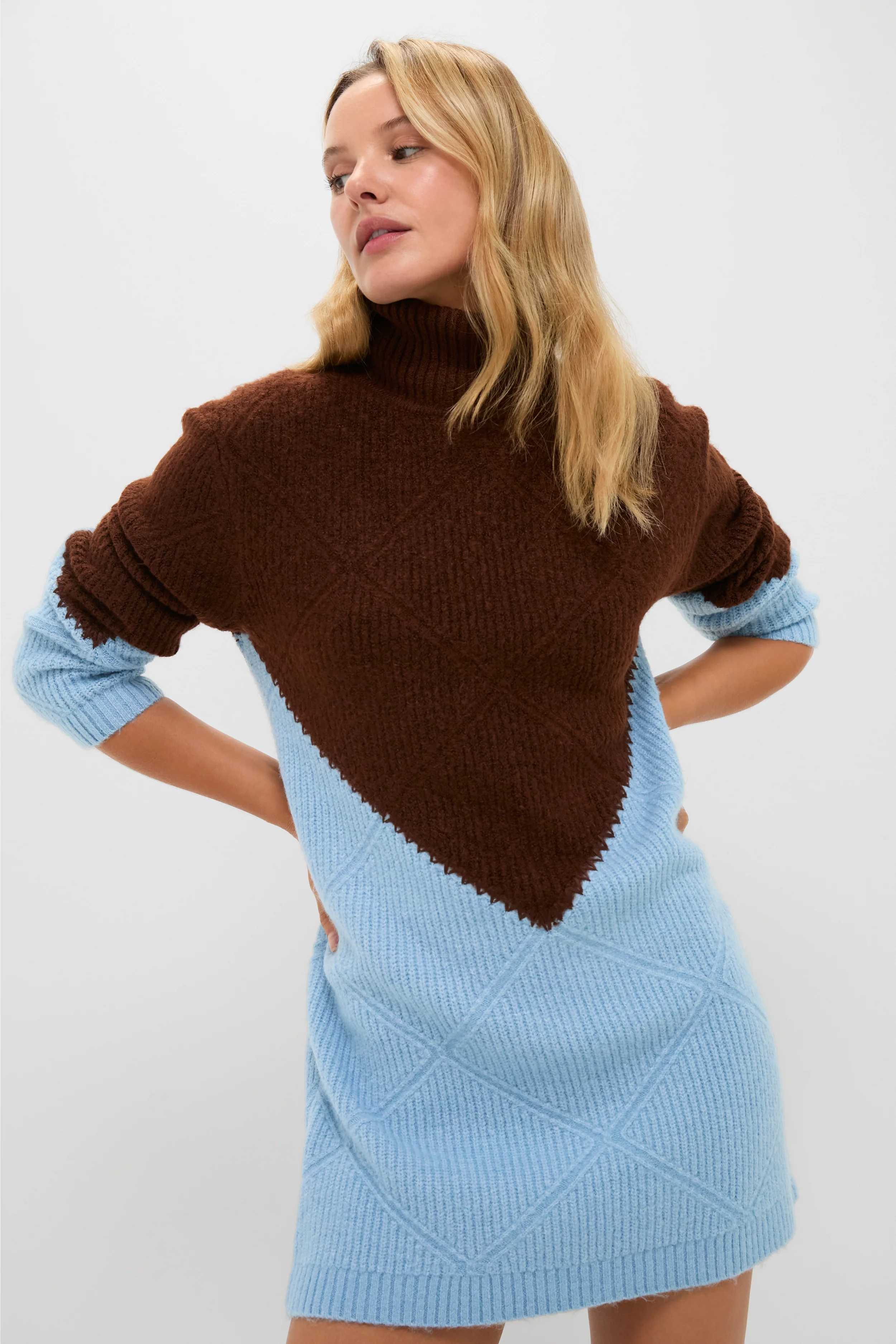 Ice & Chocolate Diamond Demi Sweater Dress - Image 3