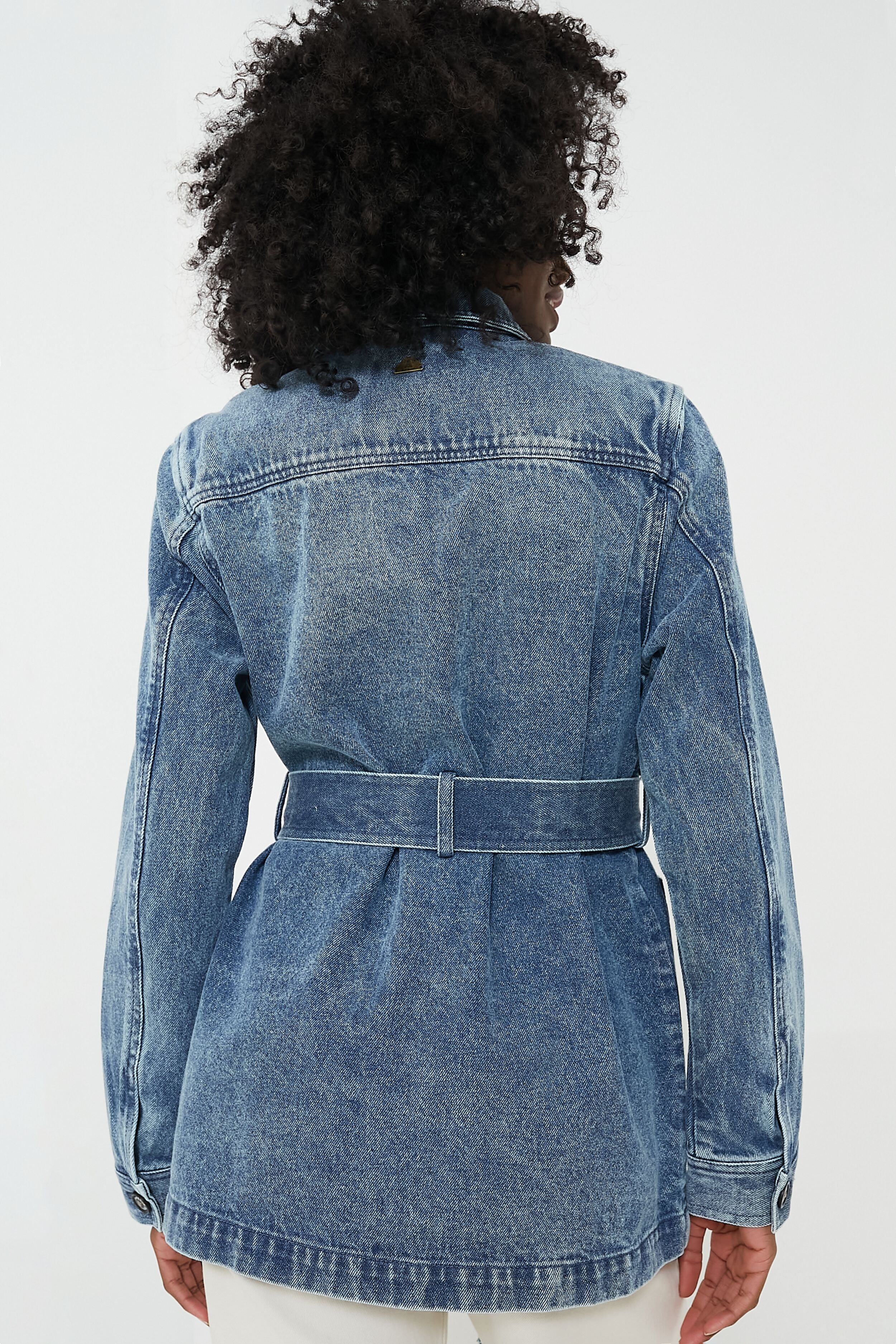Indigo Chambray Macy Overshirt - Image 4