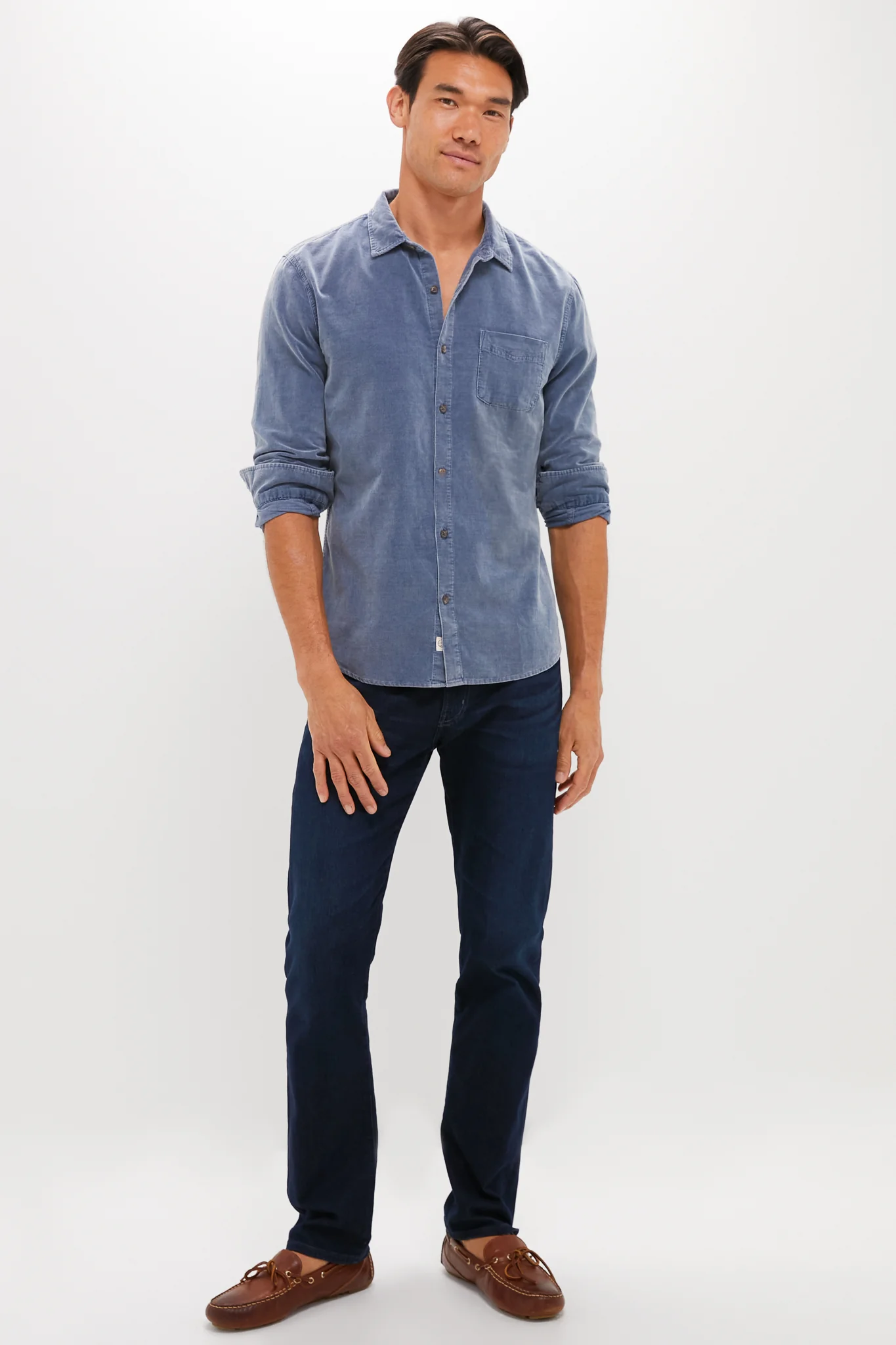 Indigo Lightweight Cord Shirt - Image 2
