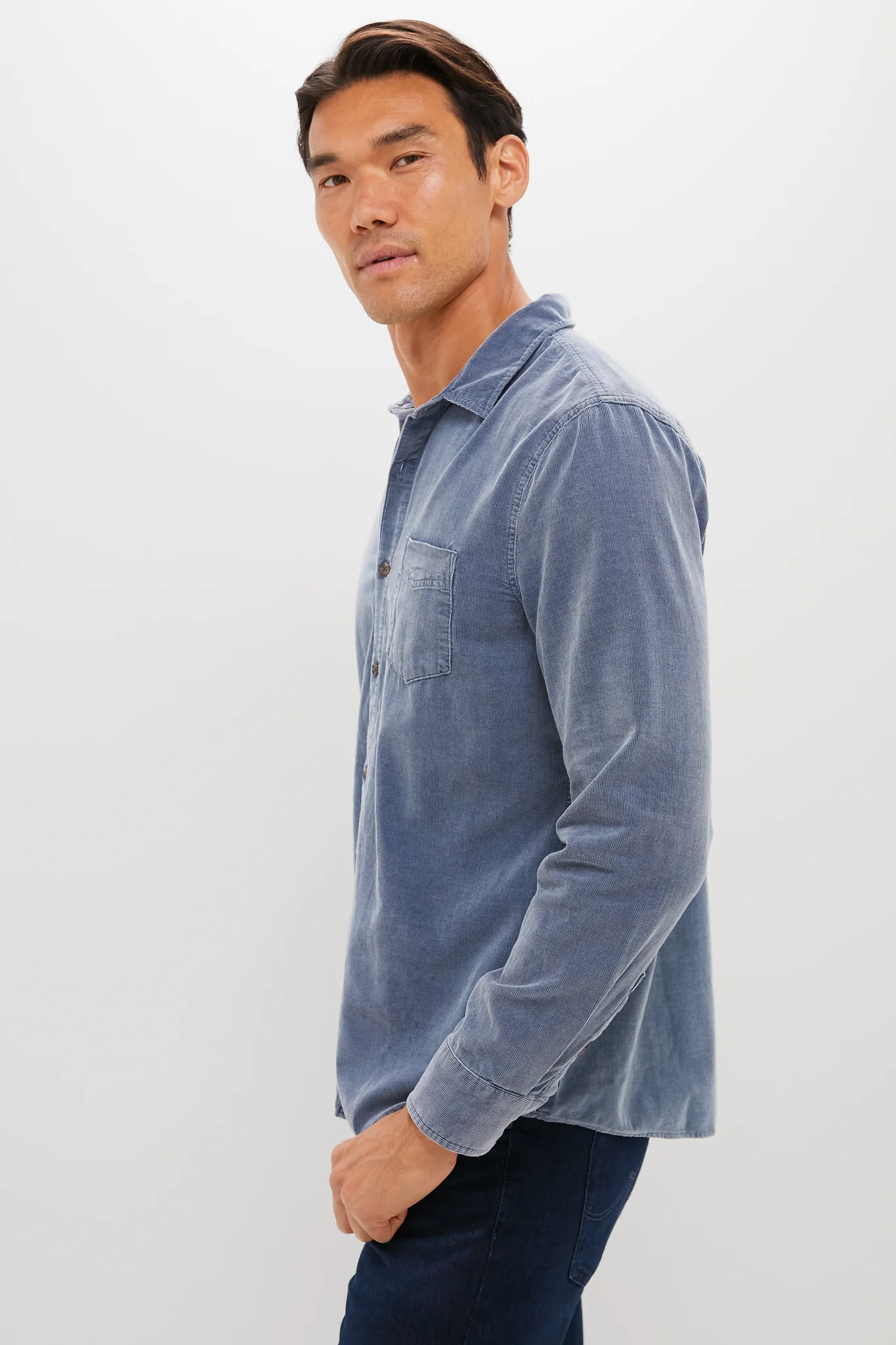 Indigo Lightweight Cord Shirt - Image 3