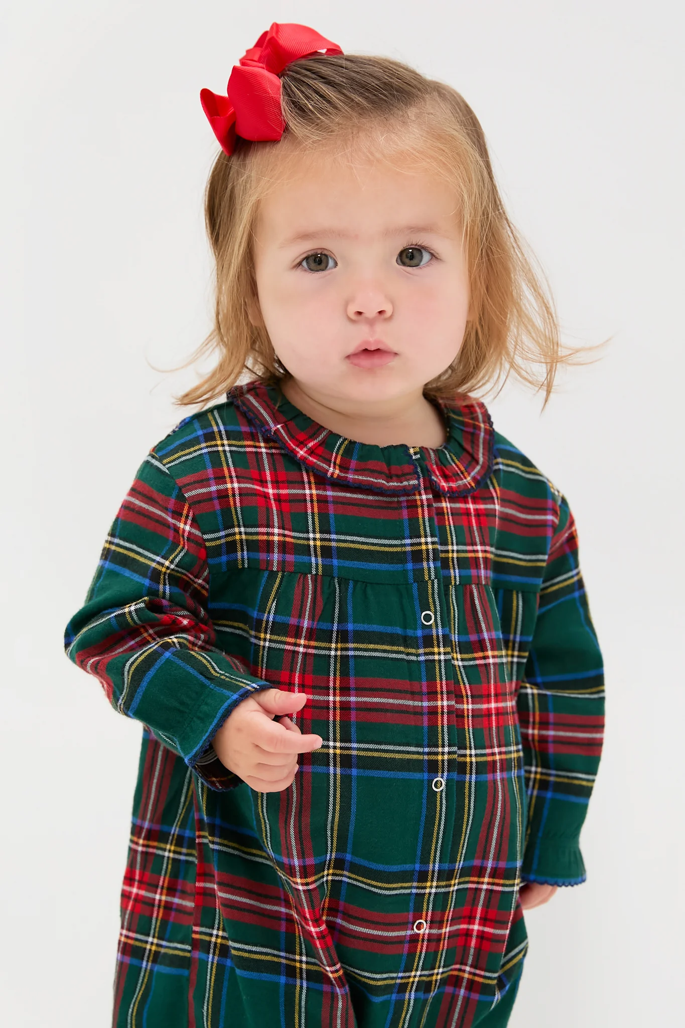 Infant Brushed Twill Madeline Romper - Image 2