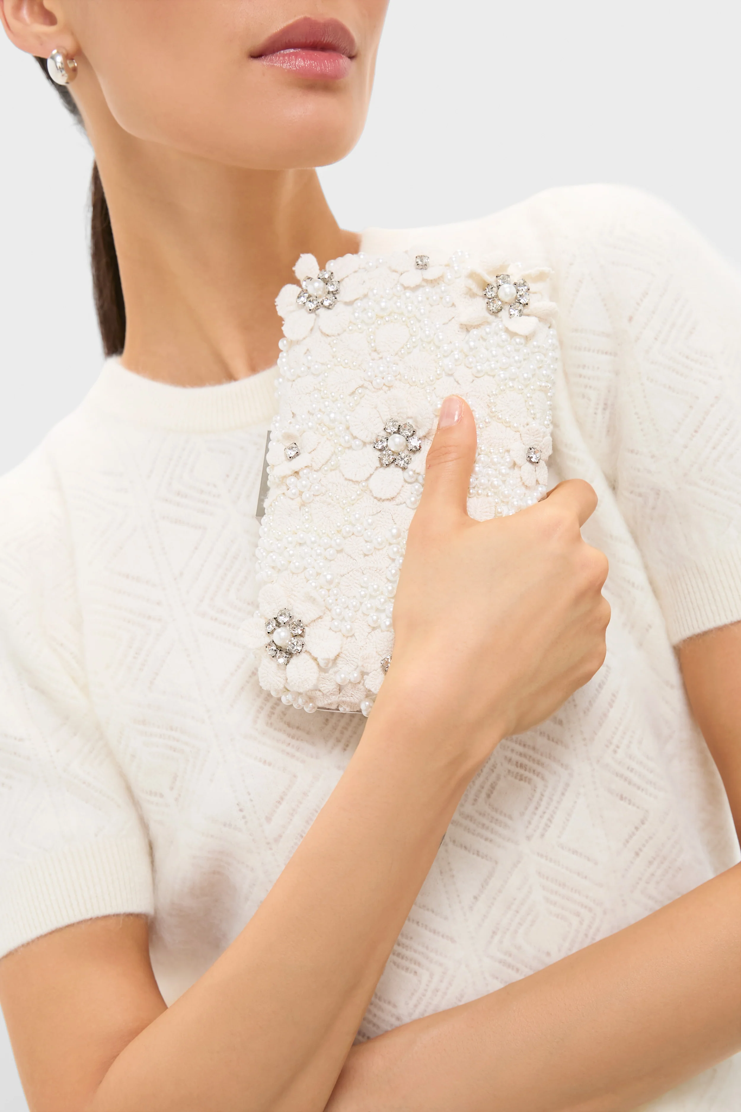 Ivory Beth Encrusted Clutch - Image 2