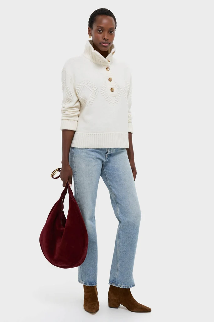 Ivory Henry Button-Up Sweater - Image 2