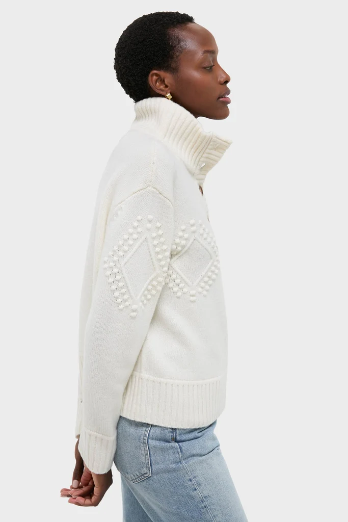 Ivory Henry Button-Up Sweater - Image 3