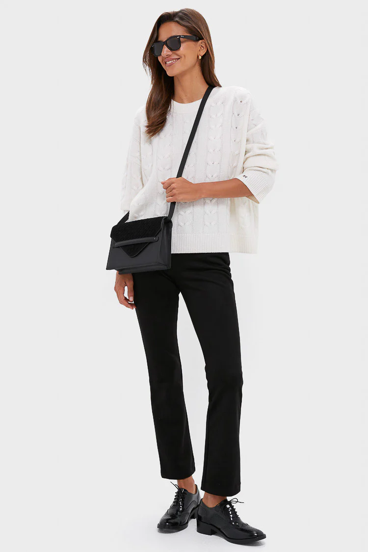Ivory Cashmere Cable Knit Eloise Sweater - Image 8