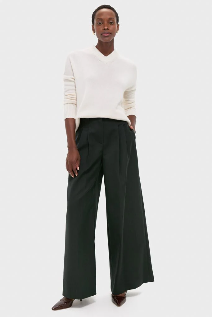 Ivory Cashmere Cassie V-Neck Sweater - Image 6
