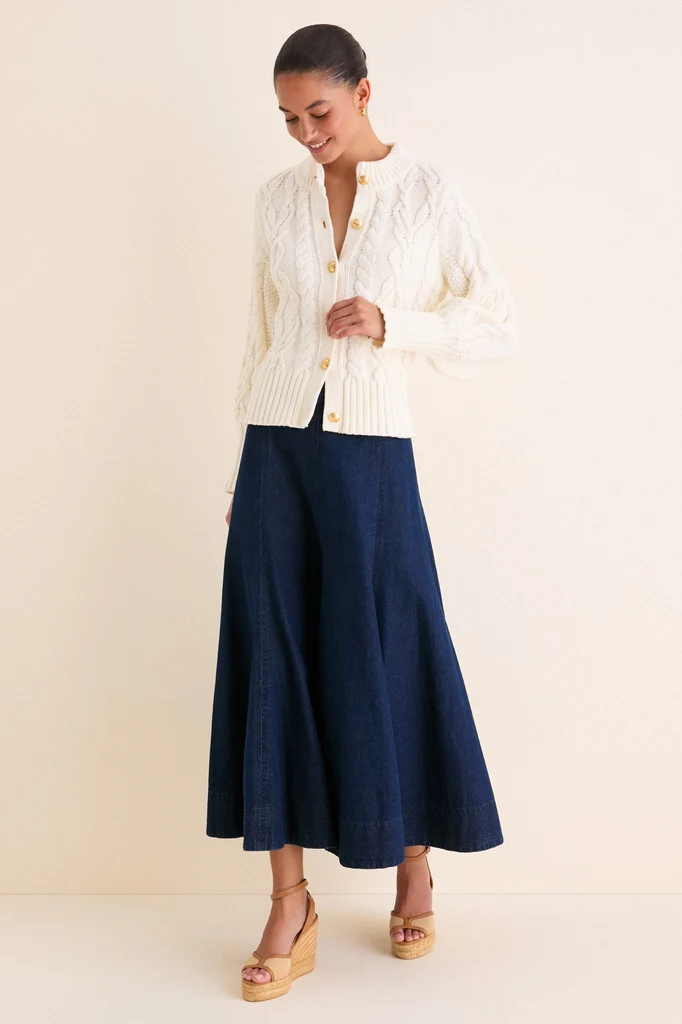 Ivory Cotton Colette Cardigan - Image 6