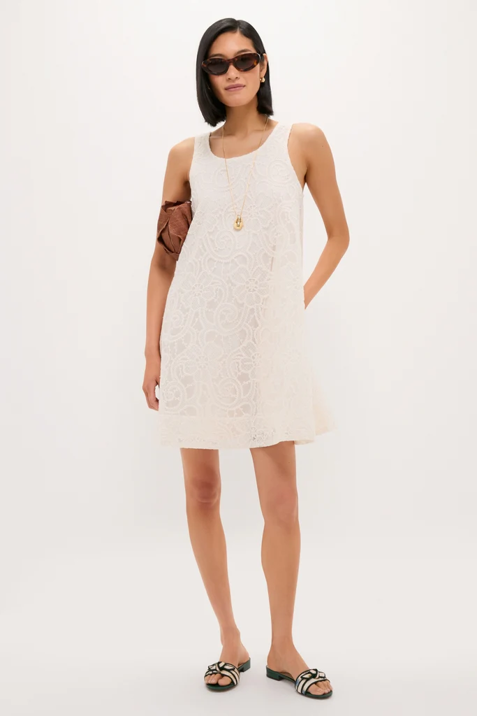 Ivory Lace Organza MaryLiza Swing Dress - Image 2