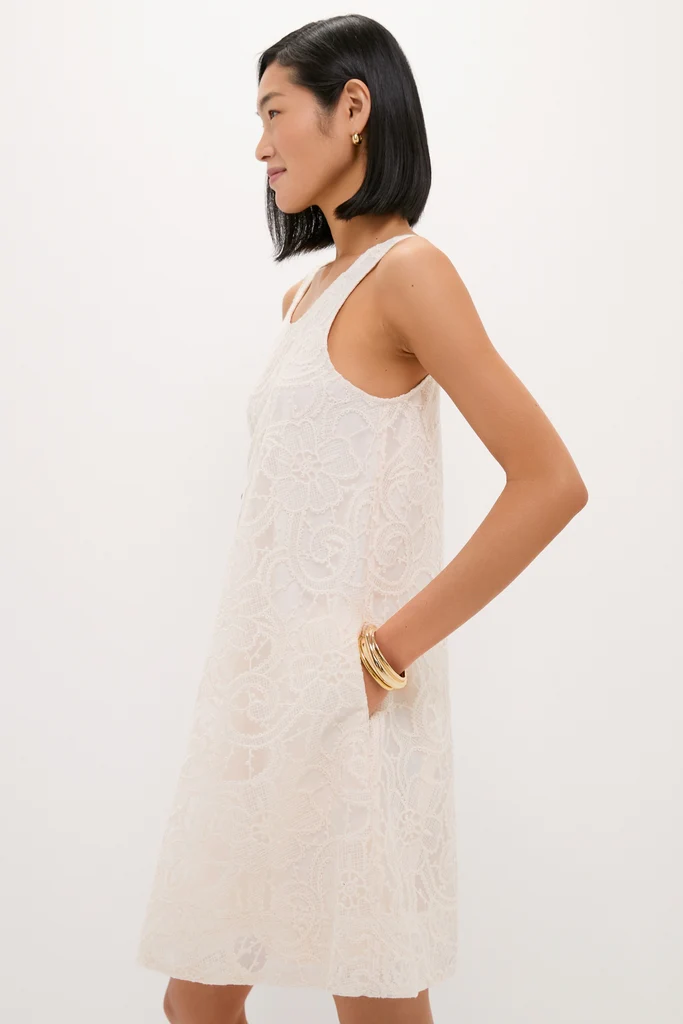 Ivory Lace Organza MaryLiza Swing Dress - Image 3
