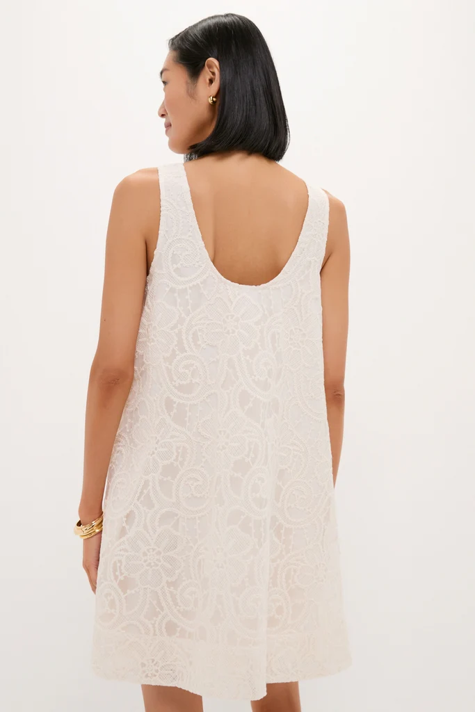 Ivory Lace Organza MaryLiza Swing Dress - Image 4