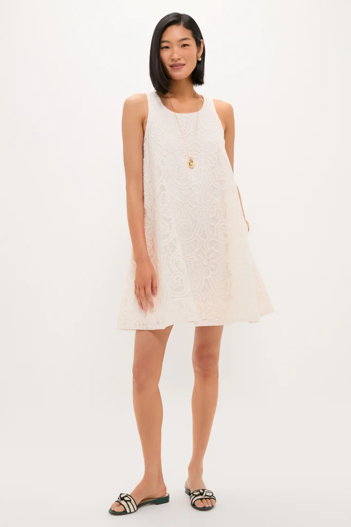 Ivory Lace Organza MaryLiza Swing Dress - Image 6