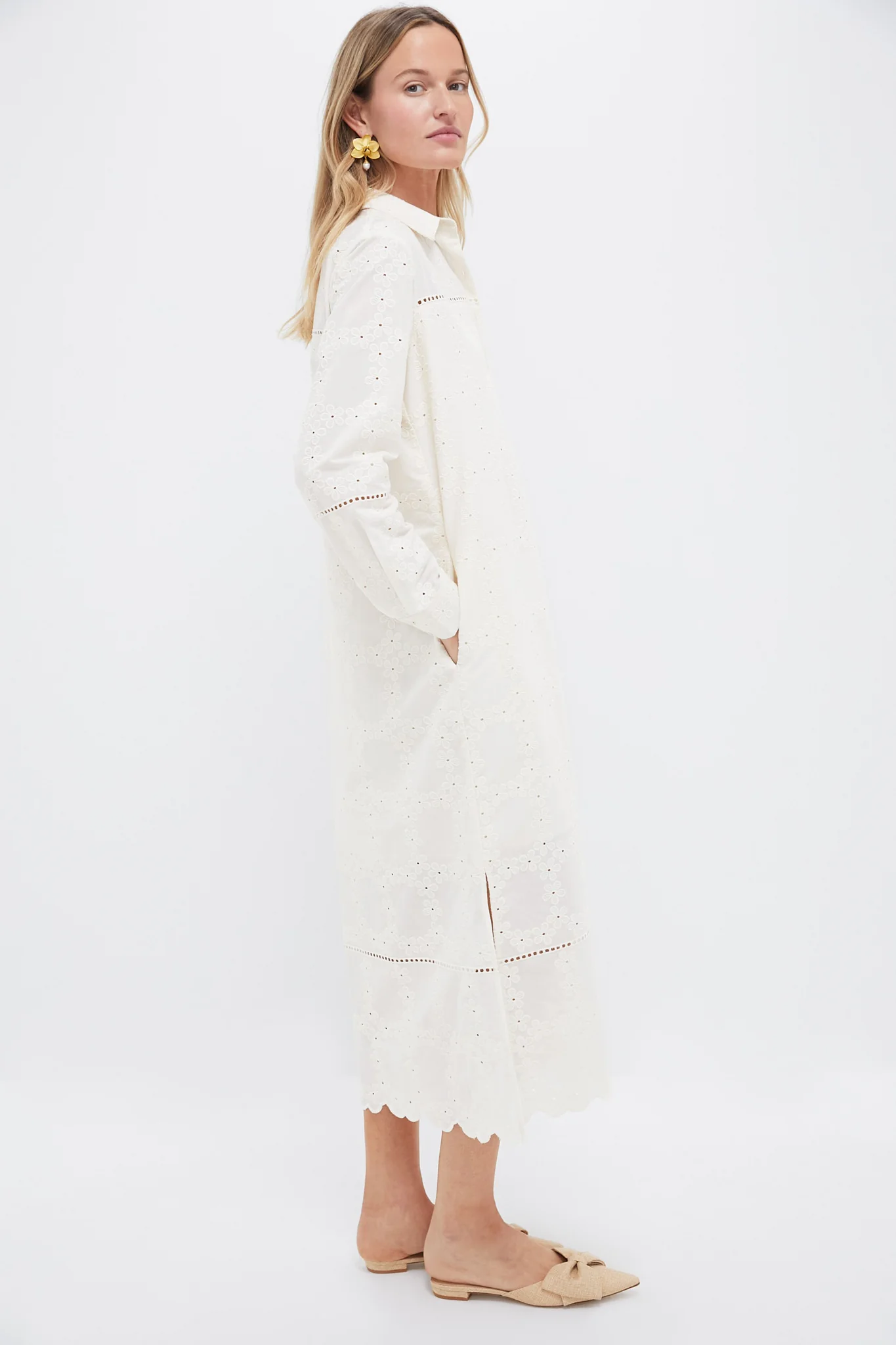 Ivory Eyelet Griffin Dress - Image 4