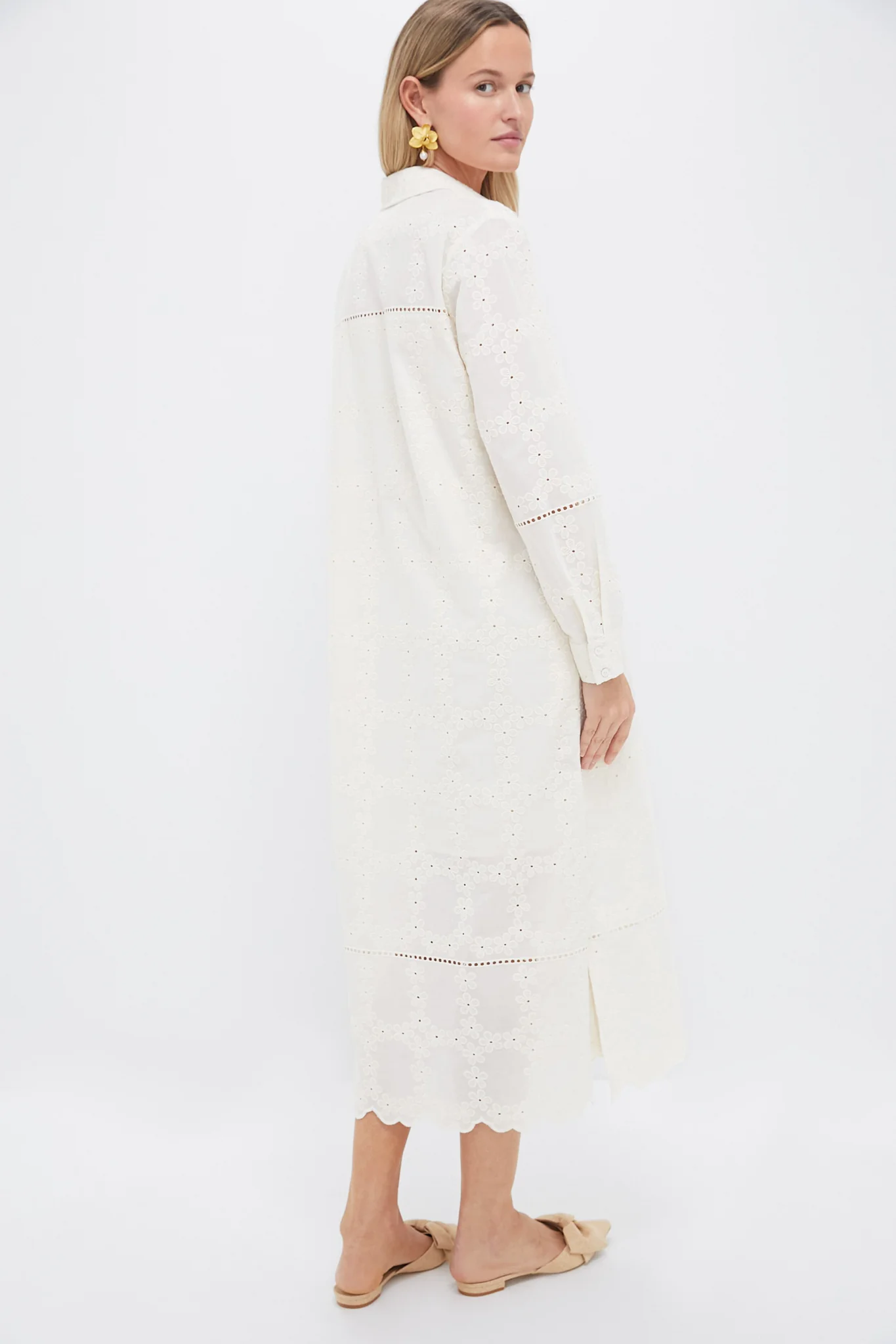 Ivory Eyelet Griffin Dress - Image 5