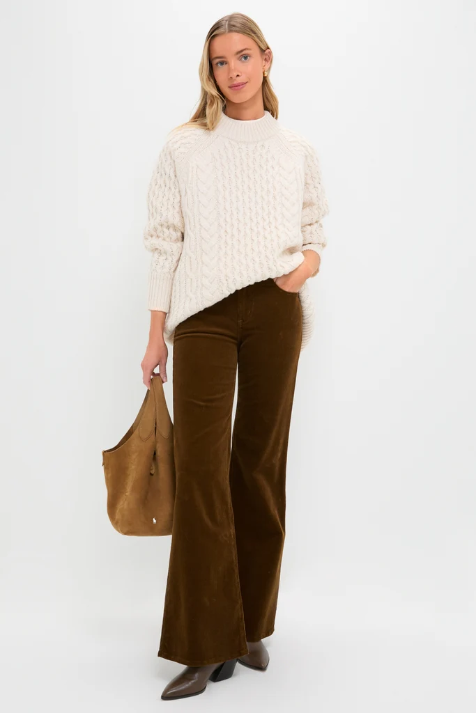 Ivory Galway Fisherman Sweater - Image 3