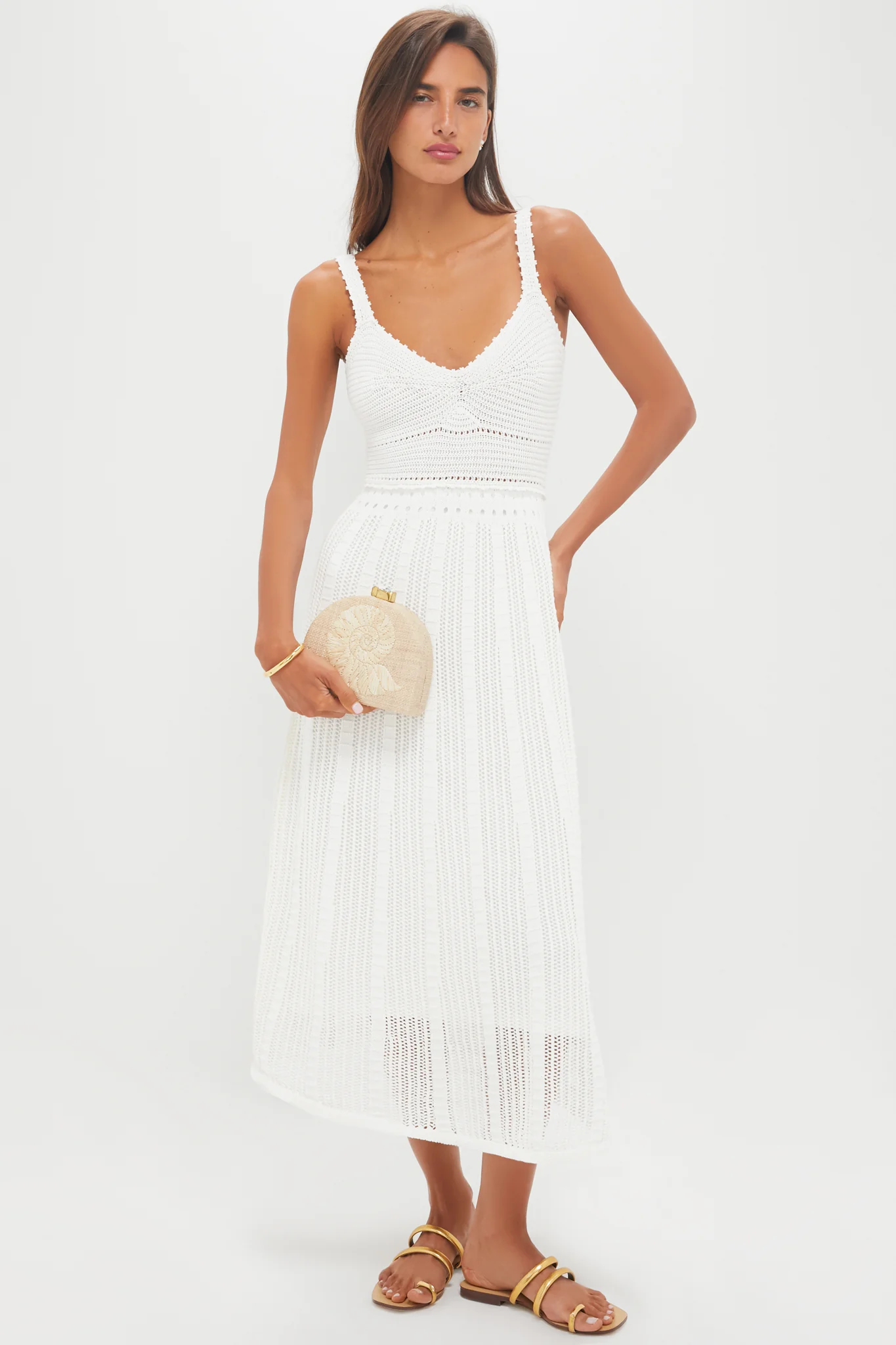 Ivory Knit Midi Dress - Image 2