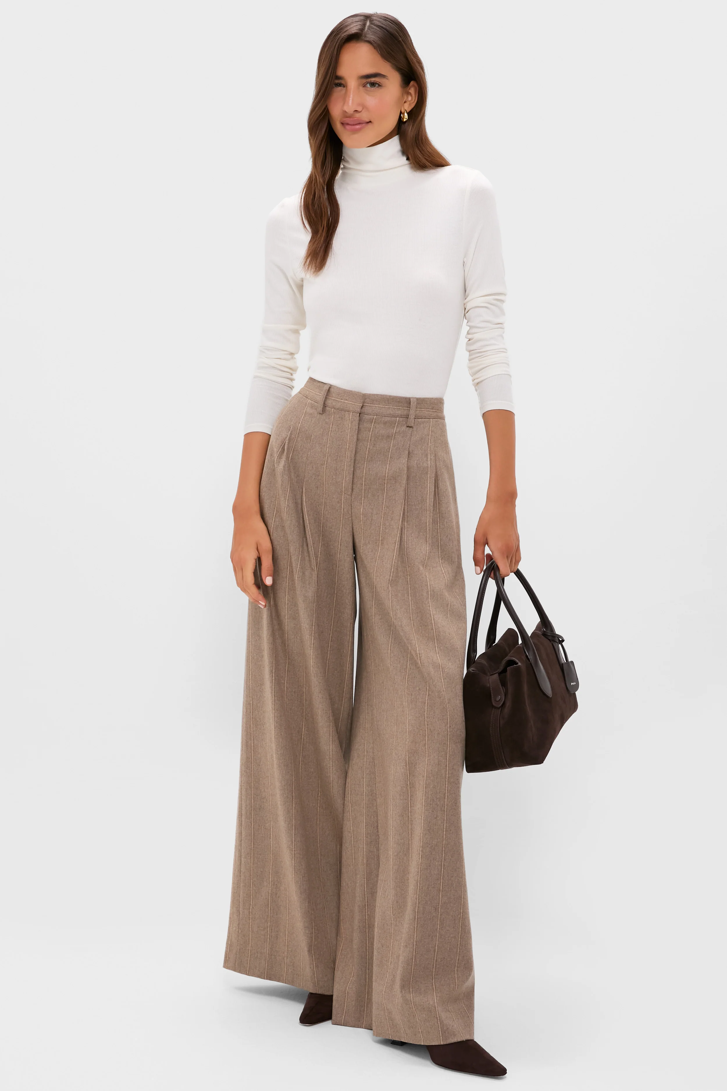 Ivory Lightweight Ribbed Topanga Turtleneck - Image 2