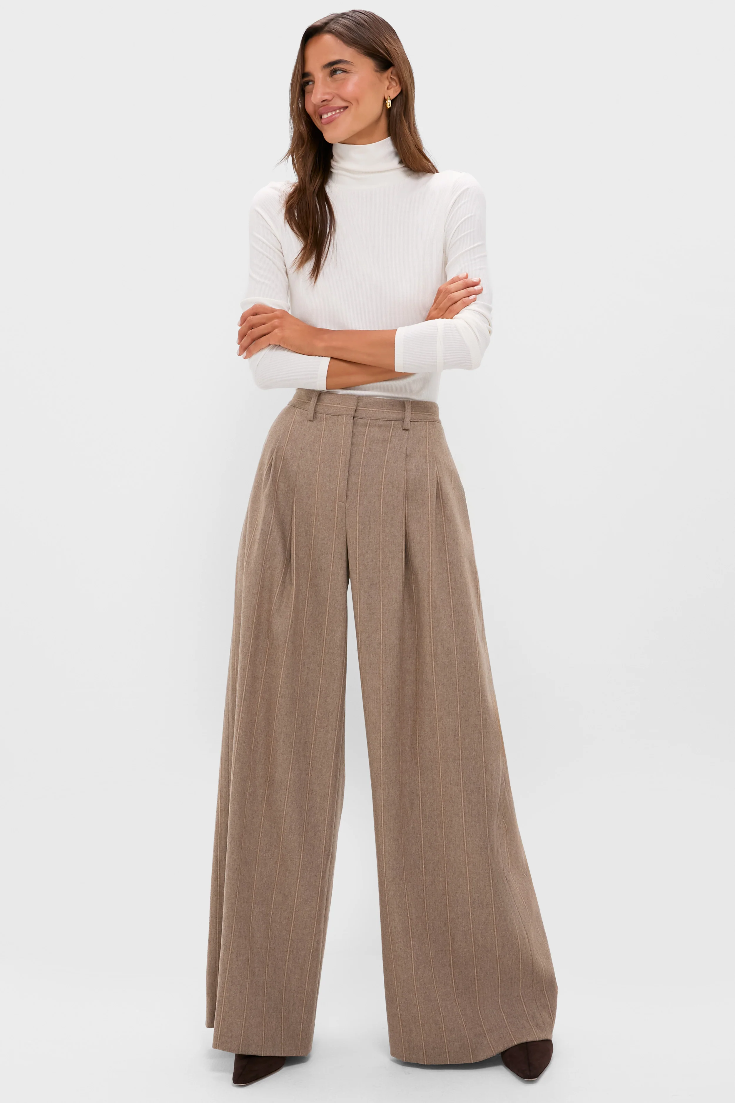 Ivory Lightweight Ribbed Topanga Turtleneck - Image 6