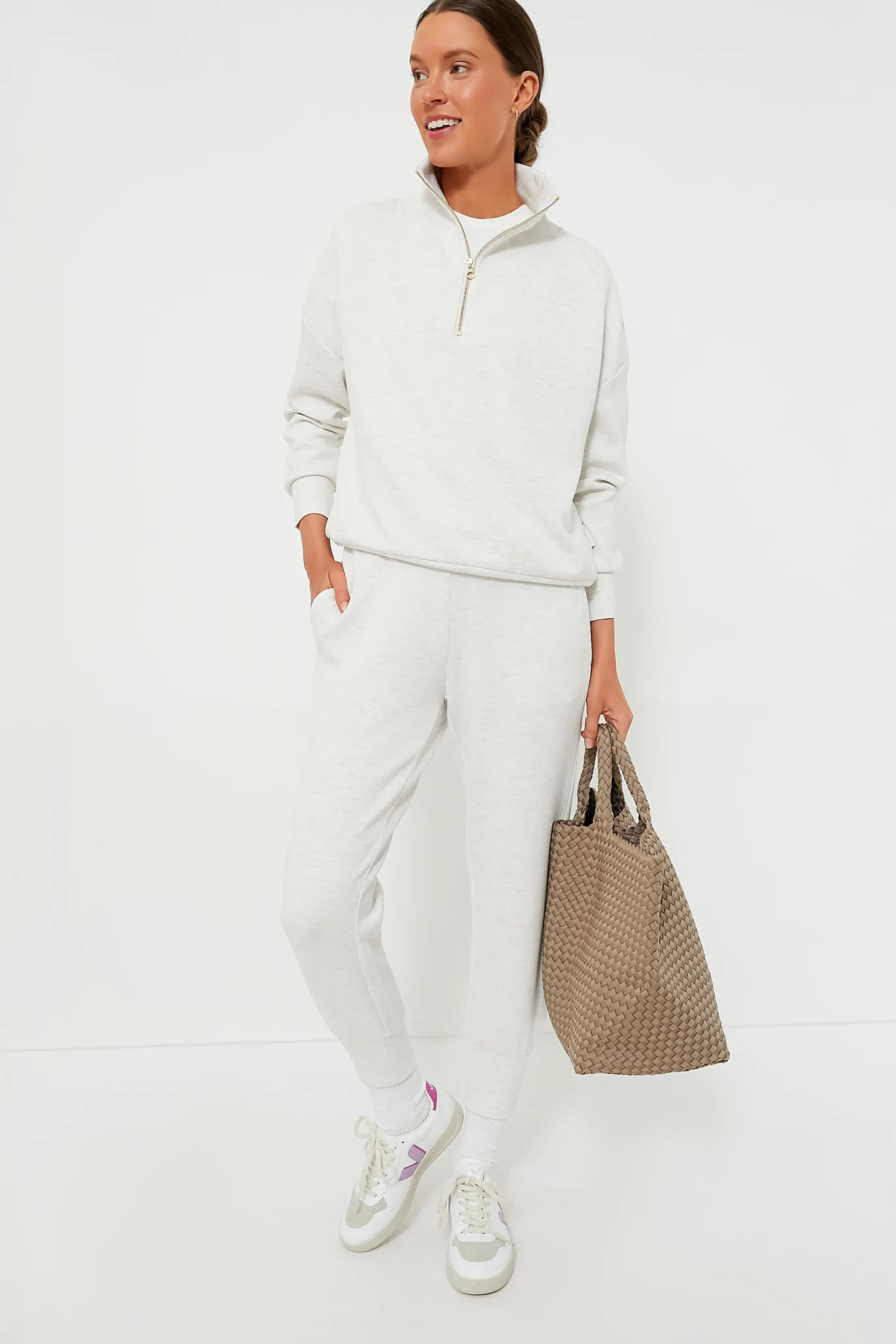 Ivory Marl The Slim Cuff Pant 25 - Image 2
