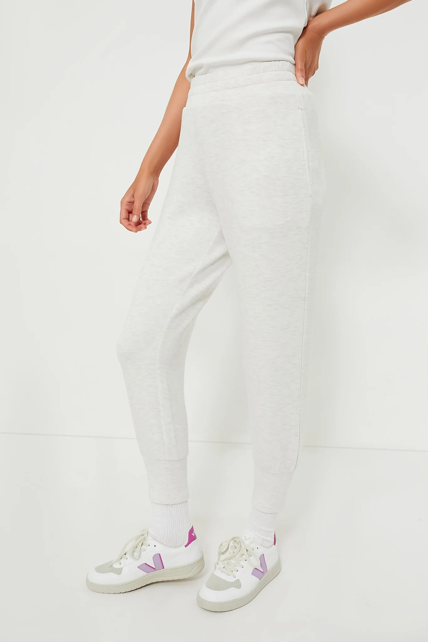 Ivory Marl The Slim Cuff Pant 25 - Image 4