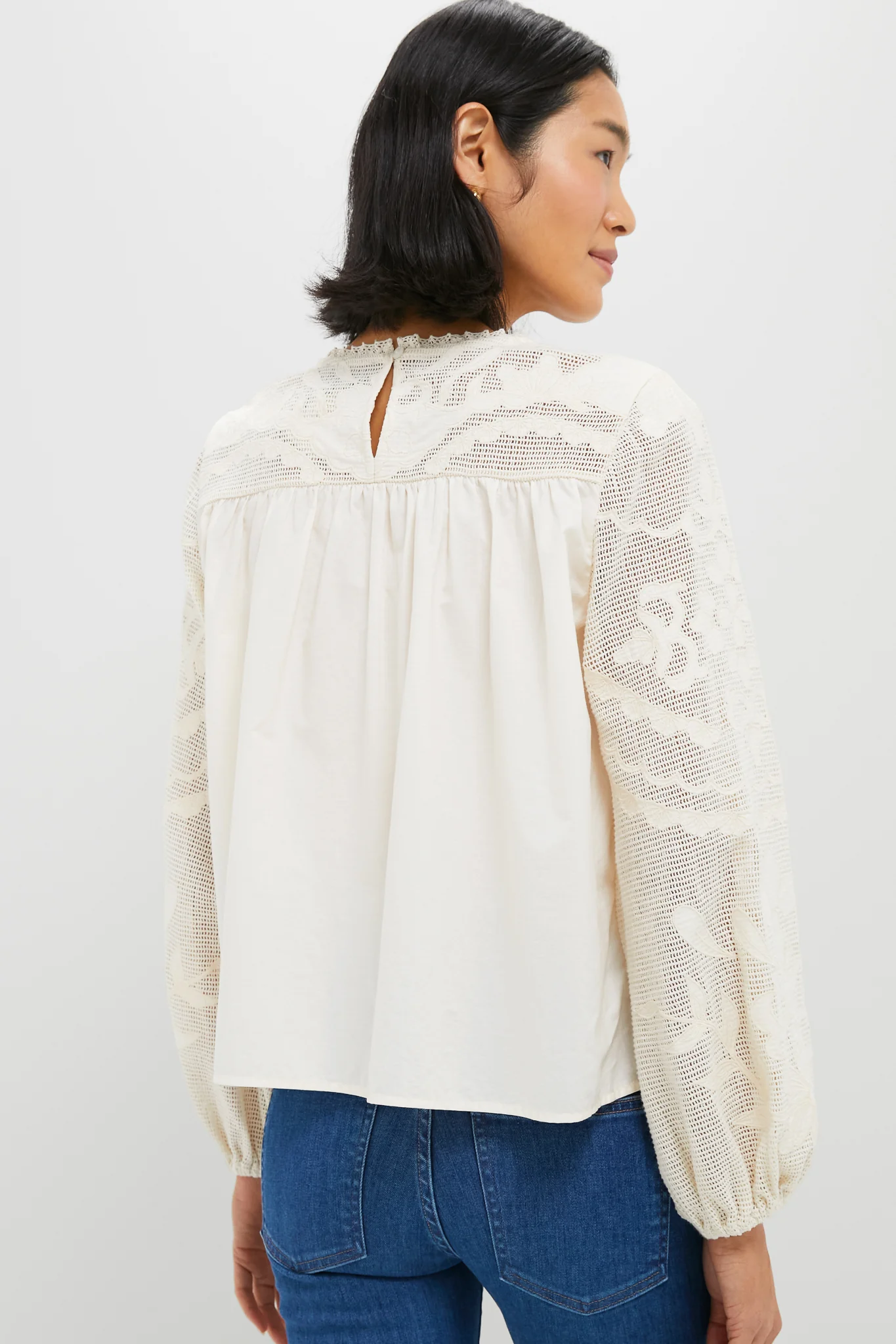 Ivory Patchwork Embroidered Cressida Blouse - Image 4