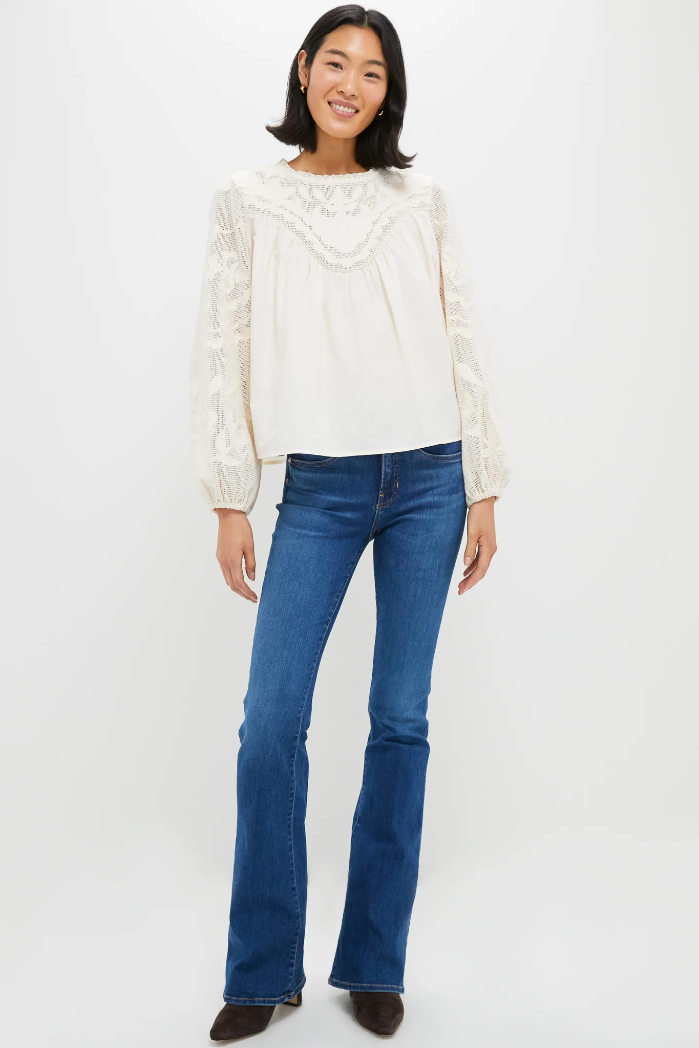 Ivory Patchwork Embroidered Cressida Blouse - Image 5