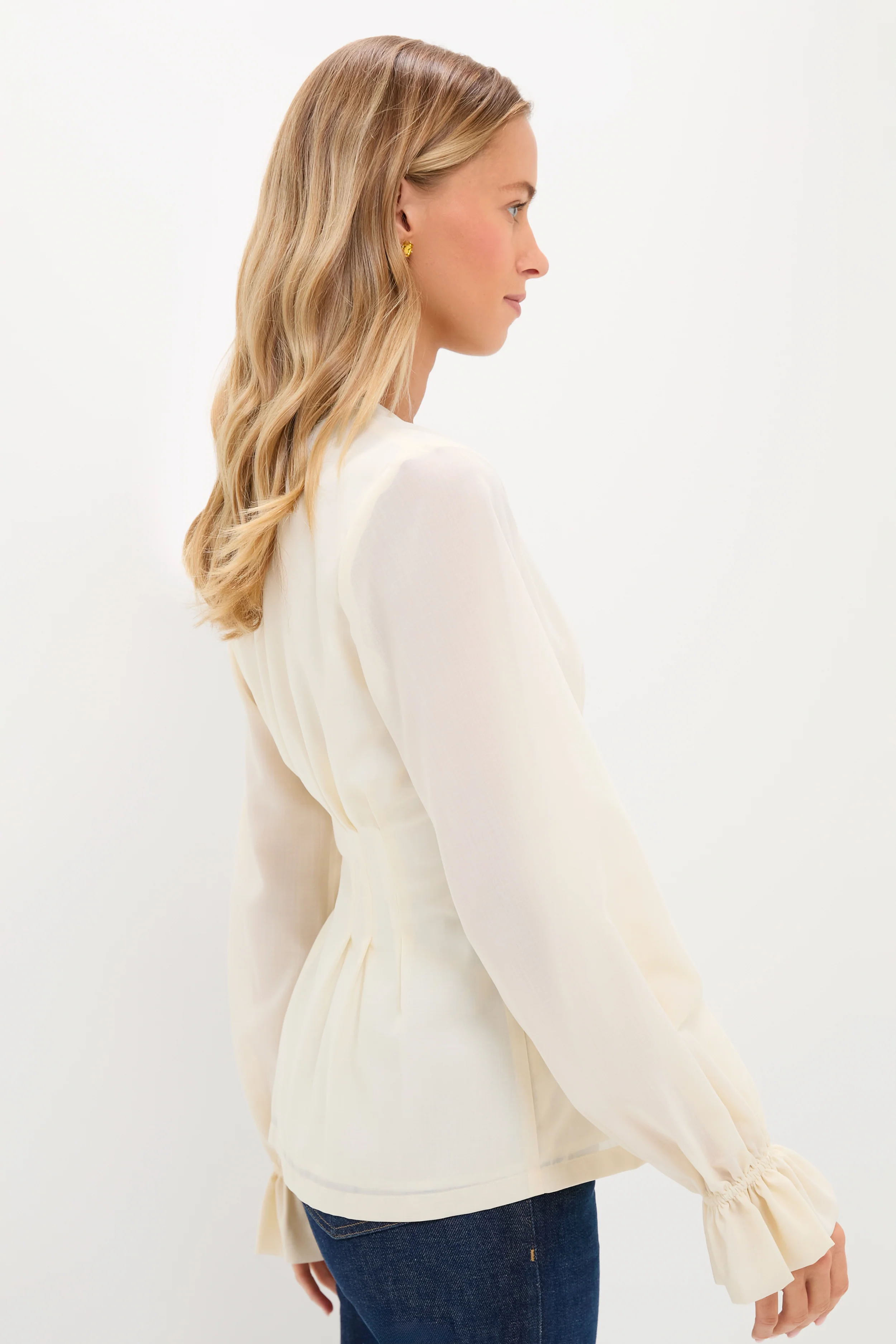 Ivory Pintuck Madison Blouse - Image 4