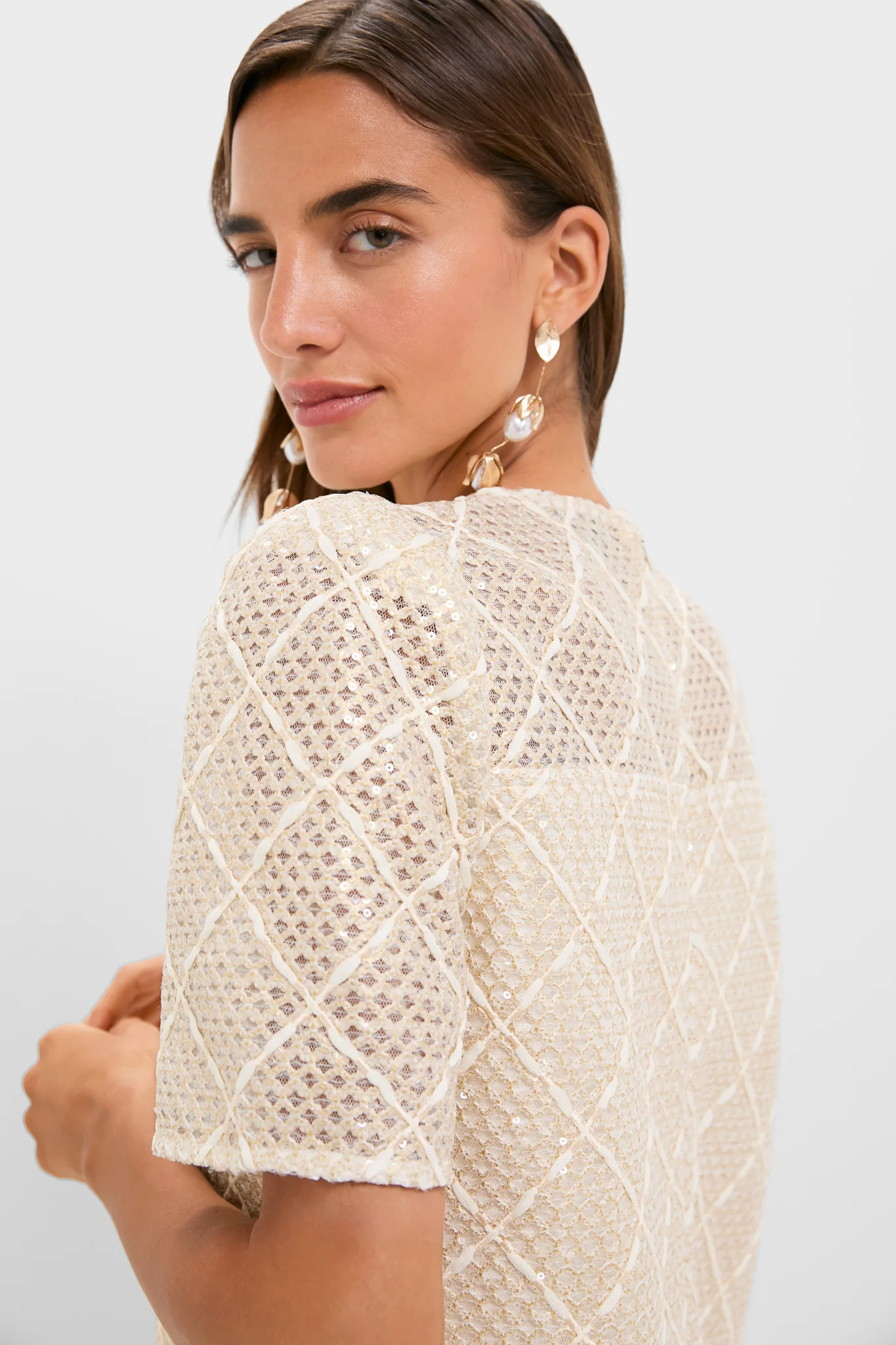 Ivory Sequin Janelle Mini Dress - Image 2