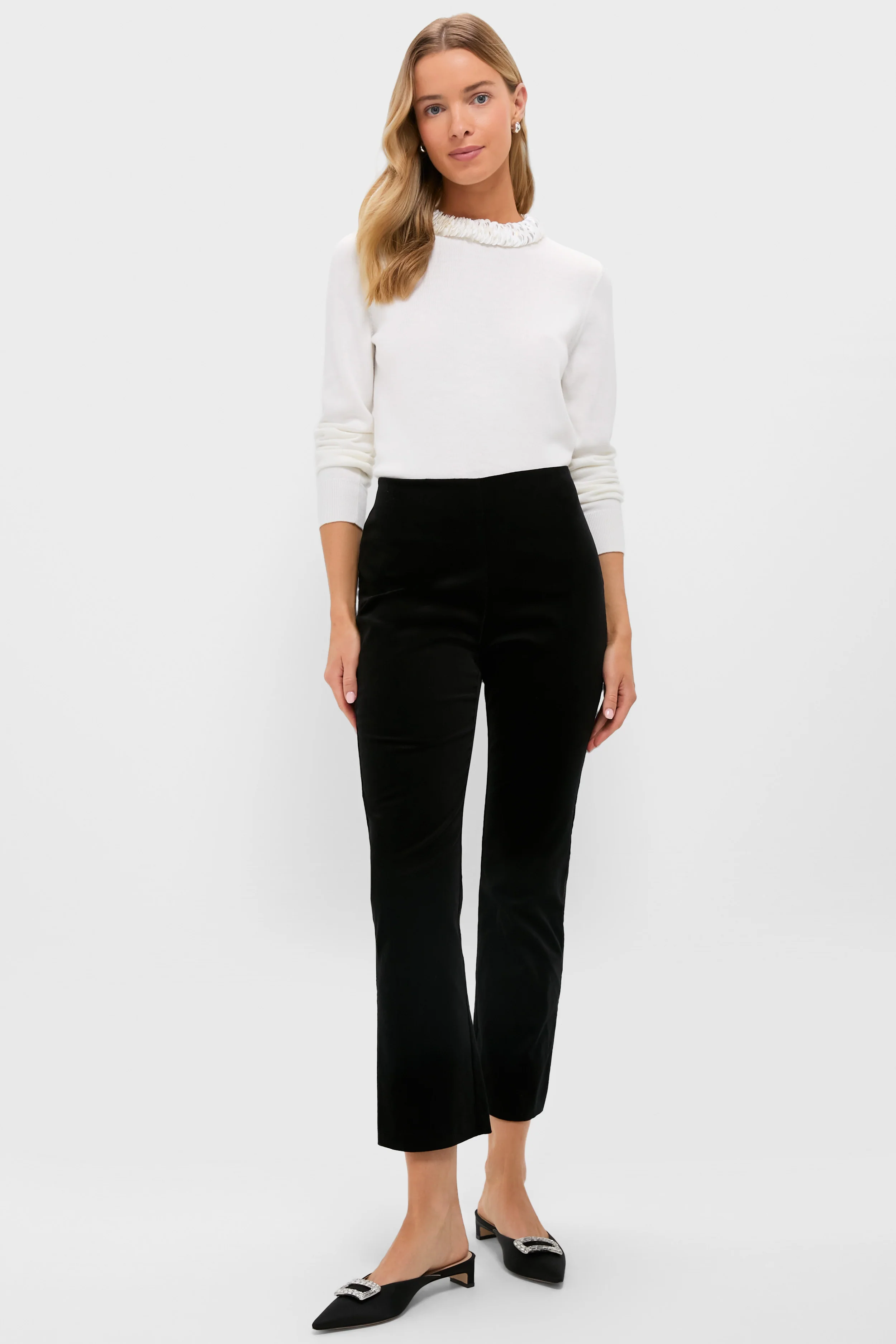 Ivory Sequin Trim Lina Sweater - Image 2