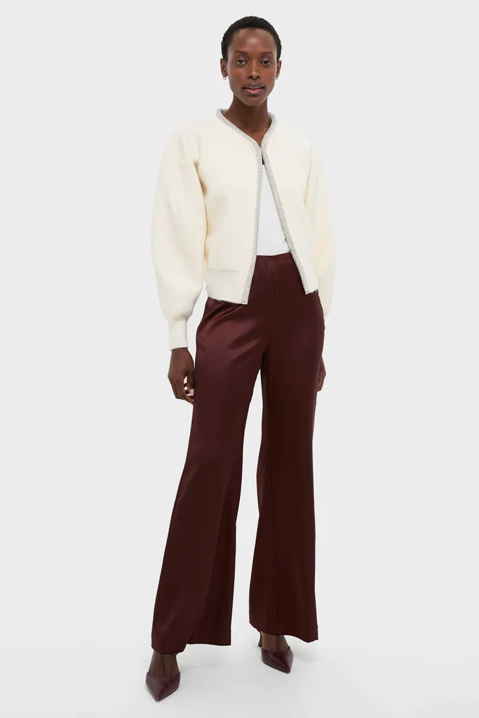Ivory Sequin Trim Naomi Cardigan - Image 2