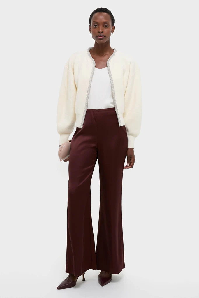 Ivory Sequin Trim Naomi Cardigan - Image 6