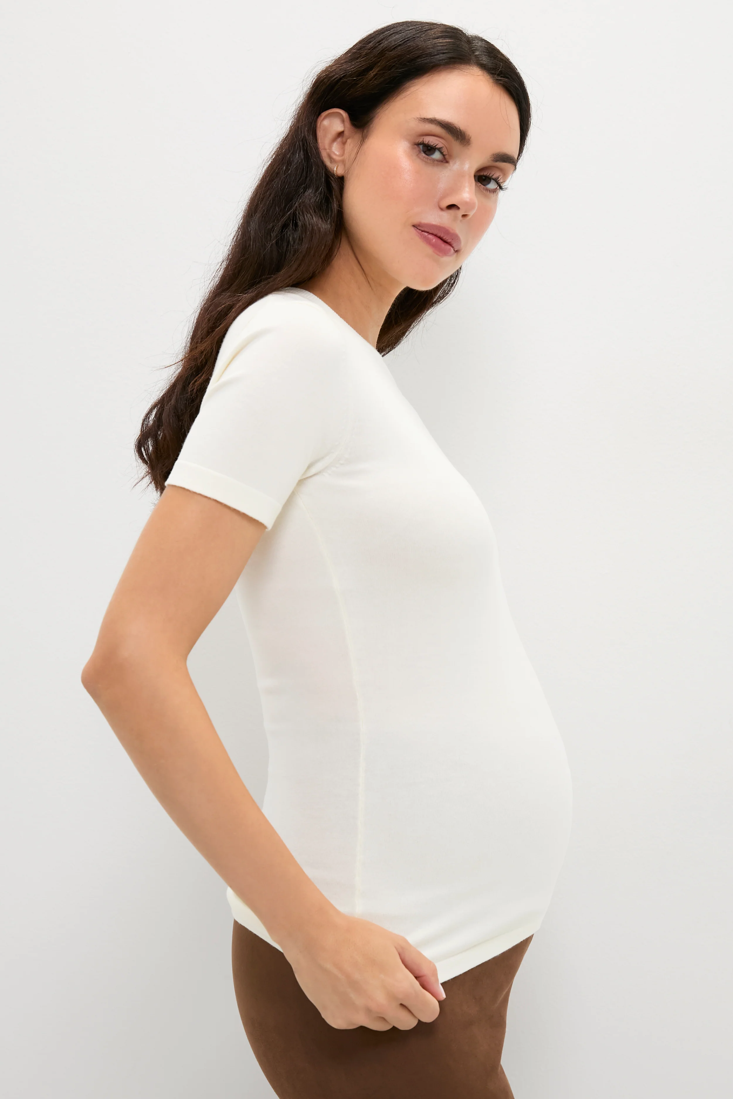Ivory Softsculpt Knit Tee - Image 3