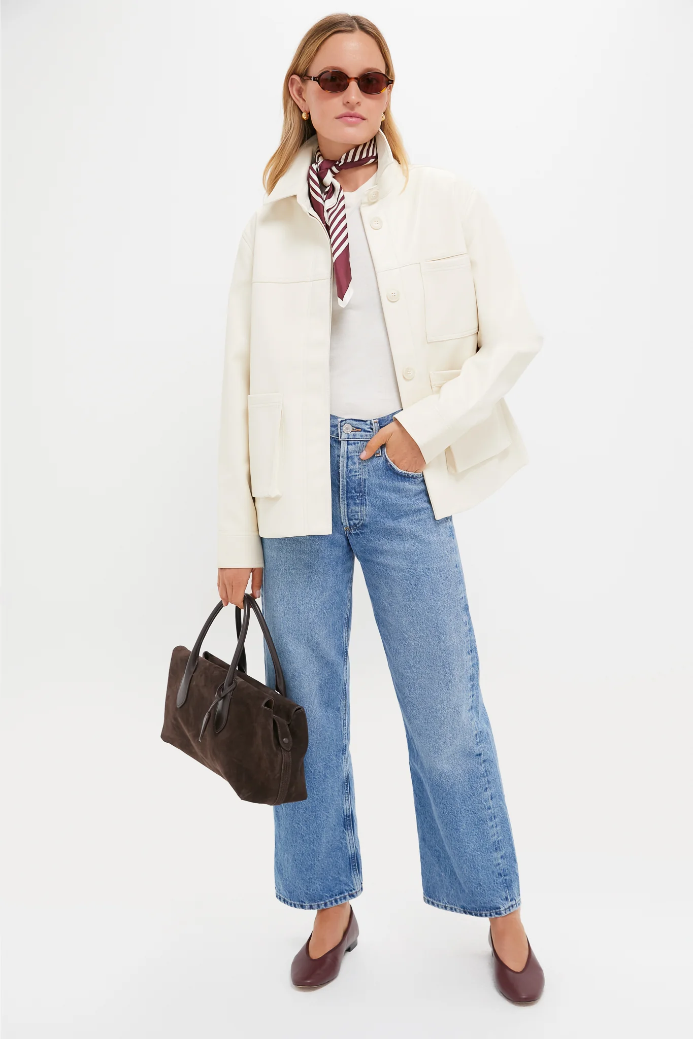Ivory Telsey Faux Leather Jacket - Image 2