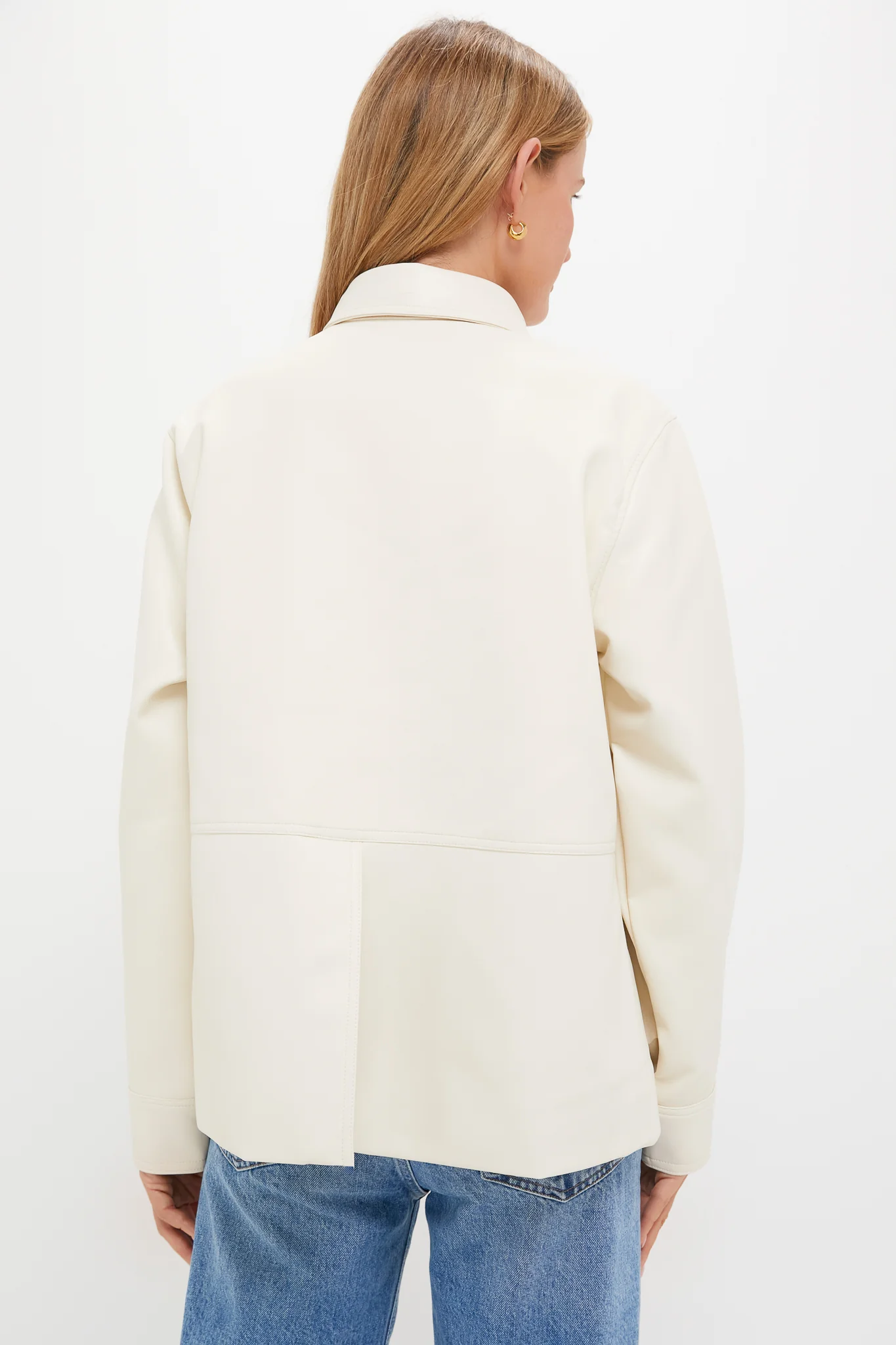 Ivory Telsey Faux Leather Jacket - Image 4