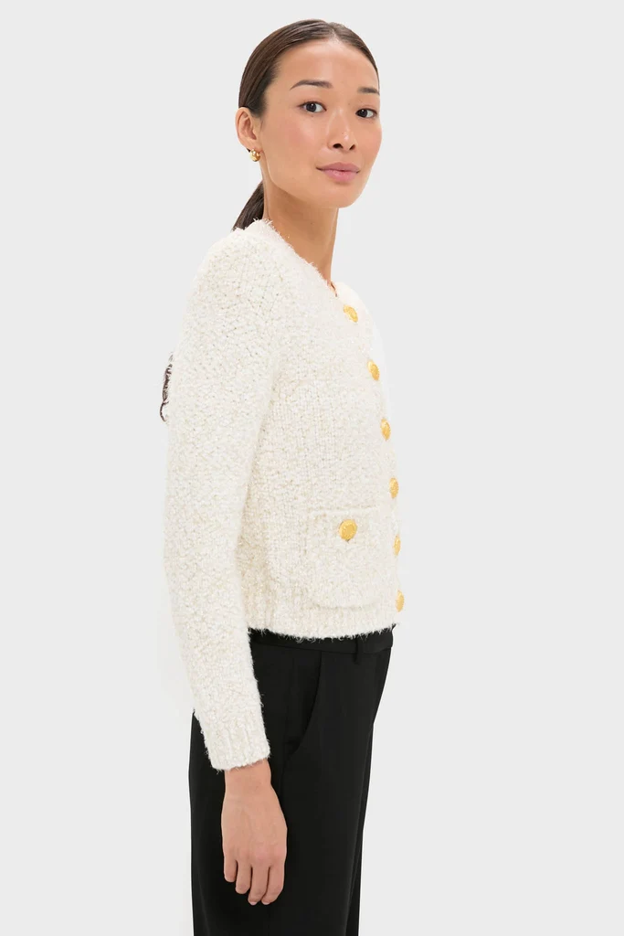 Ivory Una Knit Cardigan - Image 3