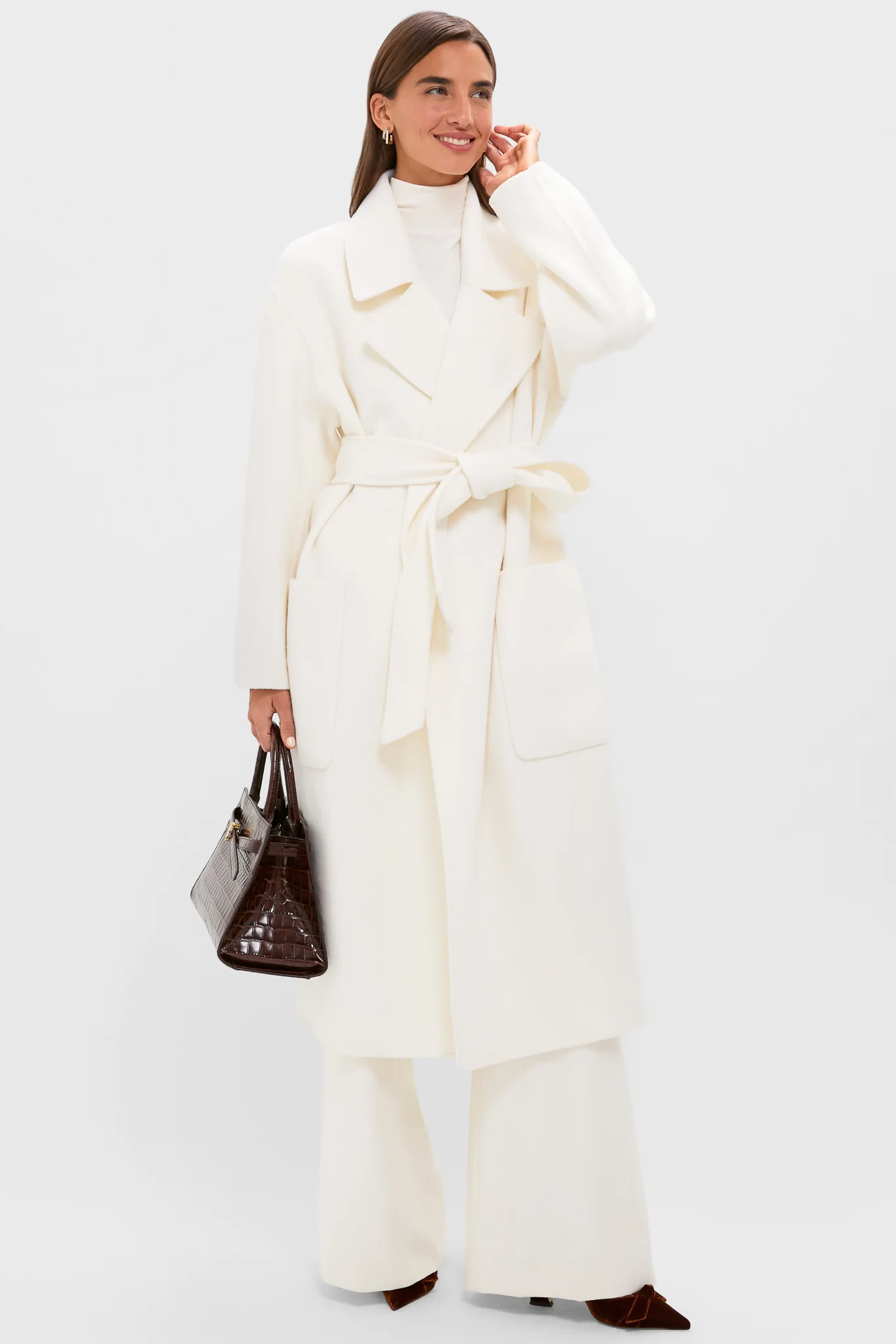 Ivory Wool Trinity Coat - Image 6
