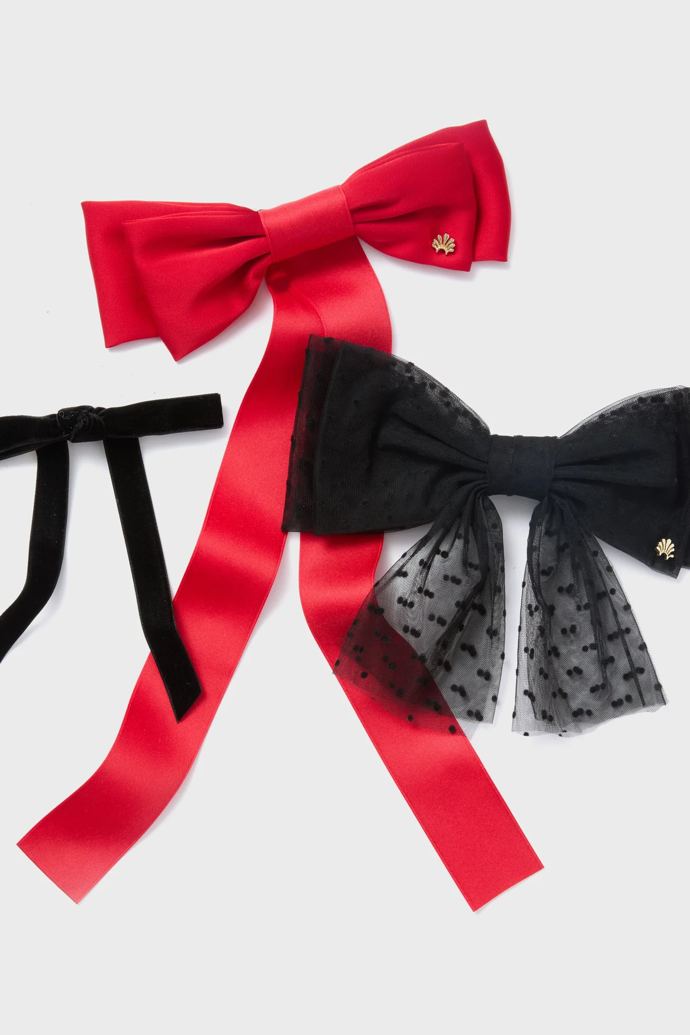 Jet Bardot Bow Barrette - Image 3