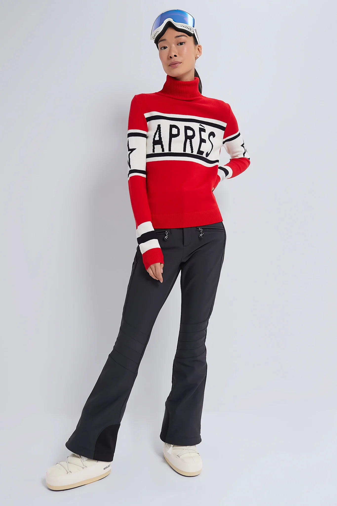Black Aurora High Waist Flare Ski Pant - Image 2