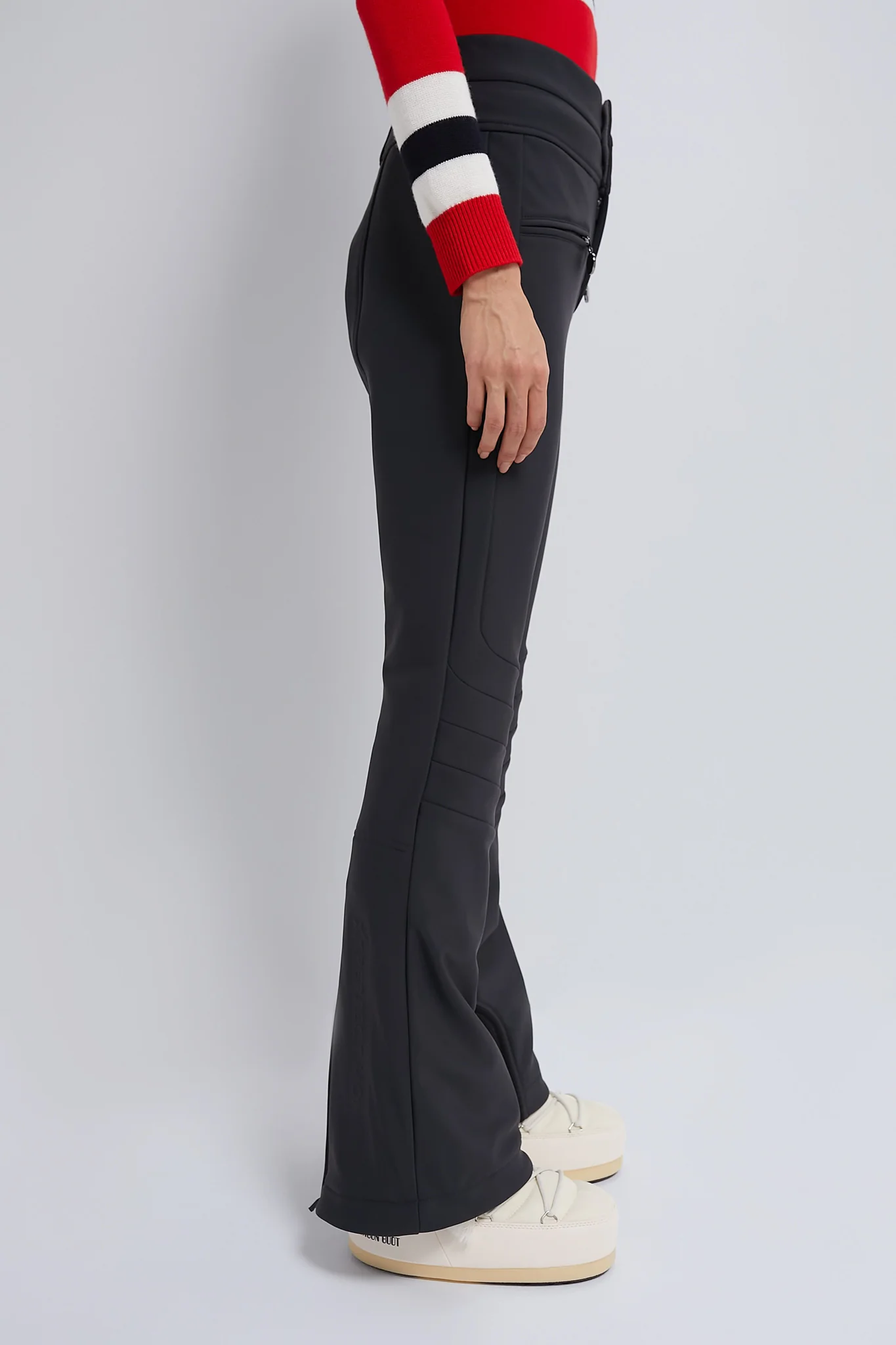 Black Aurora High Waist Flare Ski Pant - Image 3
